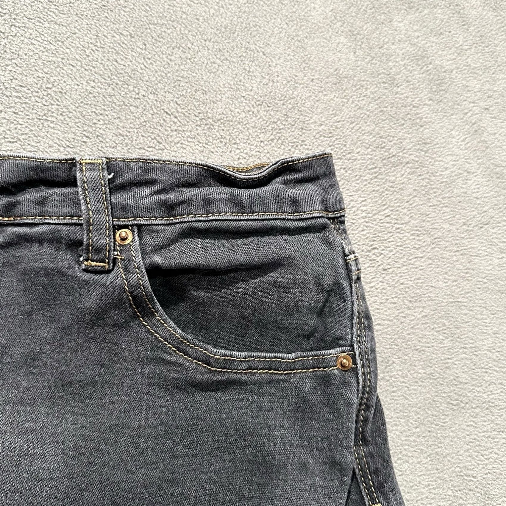 Denime The Main Street Exchange Denim Skirt Womens Size 12 Gray Midi Length Stretch GUC Size 34" / US 12 / IT 48 - 6 Thumbnail