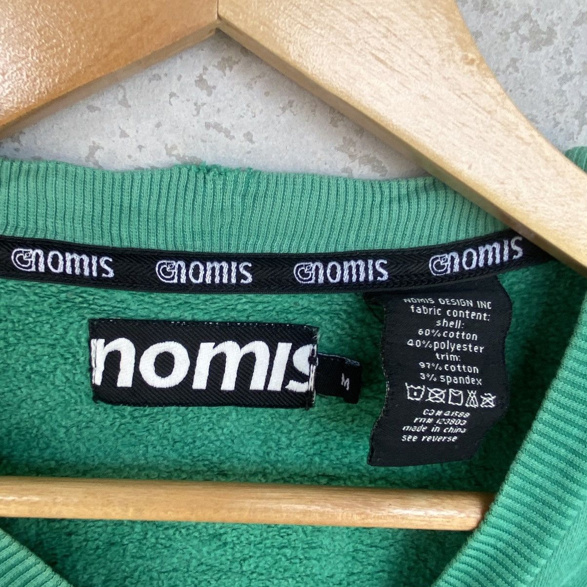 Other Vintage Nomis Big Logo Embroidered Crewneck Sweatshirt Green Size US L / EU 52-54 / 3 - 8 Thumbnail