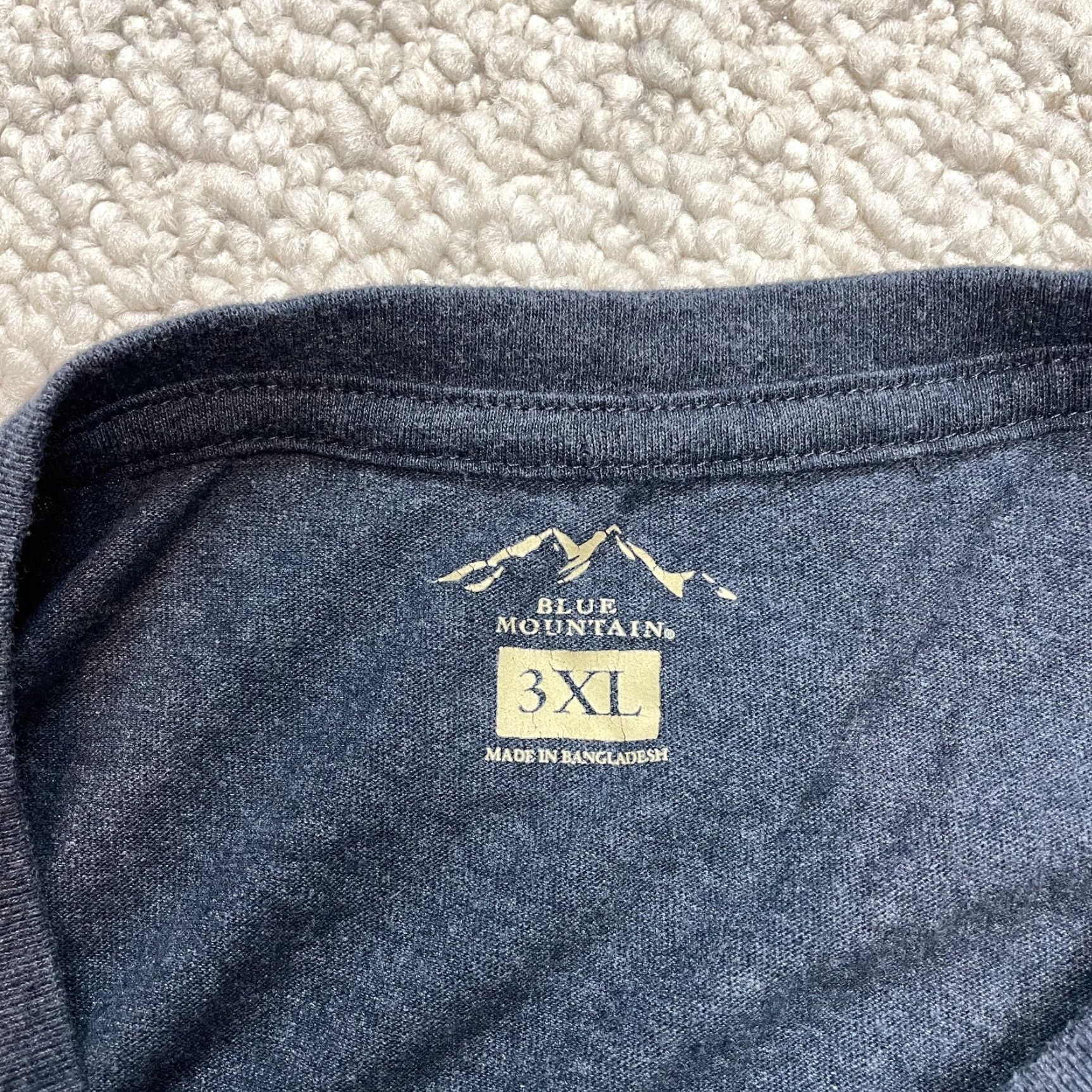 The Mountain Blue Mountain Shirt Mens 3XL Blue Short Sleeve Solid Cotton Crew Tee Adult Regular Men Size US XXL / EU 58 / 5 - 5 Thumbnail
