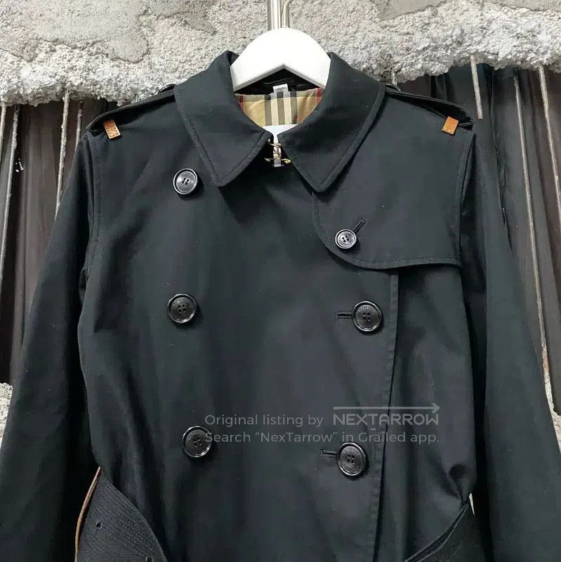 Burberry Burberry Black Long Women's Trench Coat. Size XXS / US 00 / IT 34 - 3 Thumbnail
