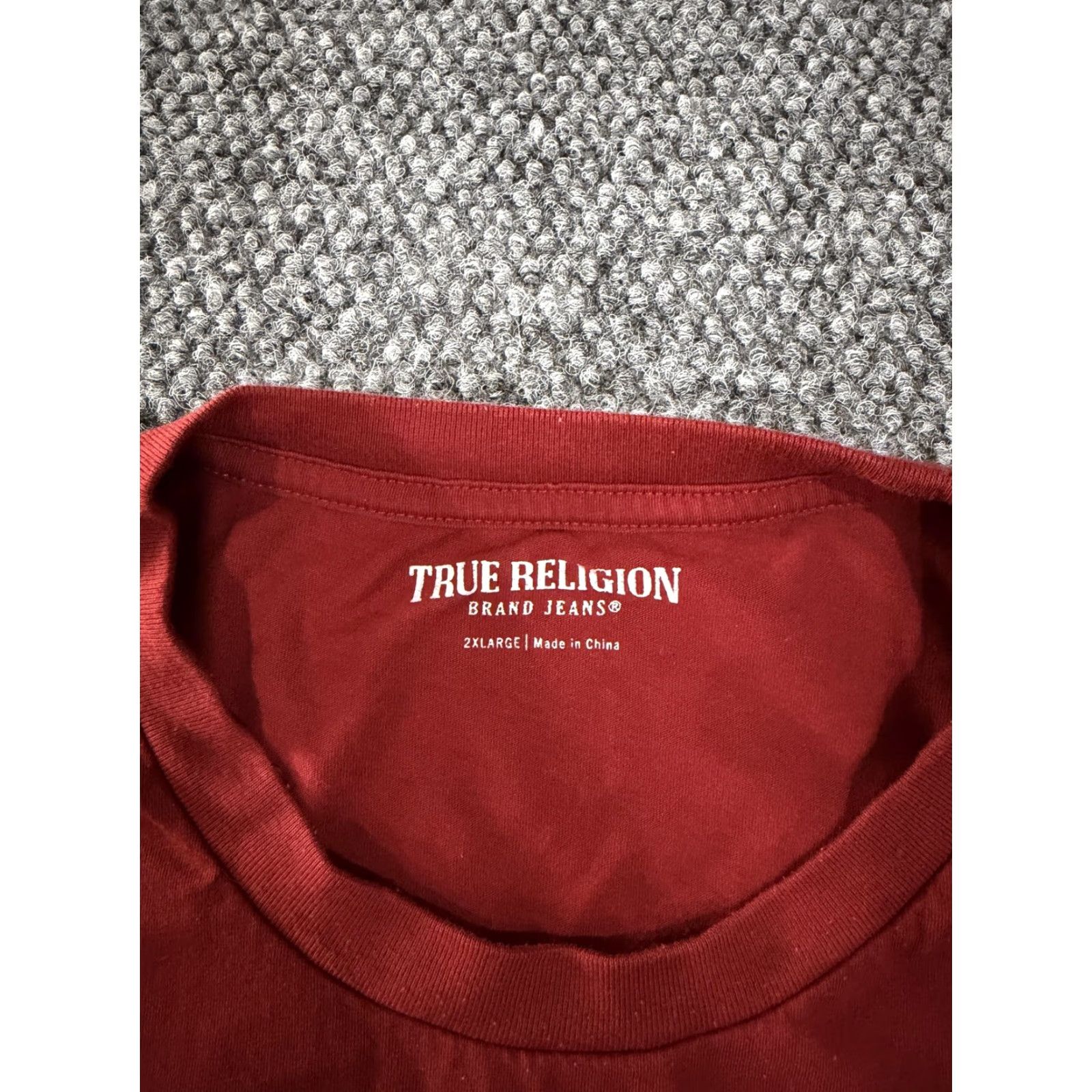 True Religion True Religion Shirt Mens 2XL Red Logo Graphic Tee T-Shirt Crewneck Short Sleeve Size US XXL / EU 58 / 5 - 3 Thumbnail