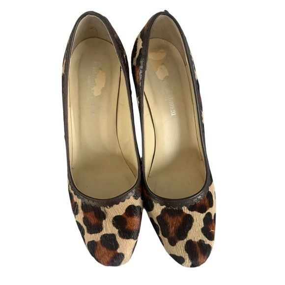 Other Vintage Franco Barbieri Leopard Print Calf Hair Women's Heel Size US 7.5 / IT 37.5 - 3 Thumbnail