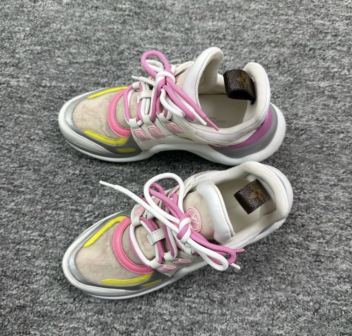 Louis Vuitton Louis Vuitton Pink Macaron Dad Sneakers K12 Size US 6.5 / IT 36.5 - 2 Thumbnail