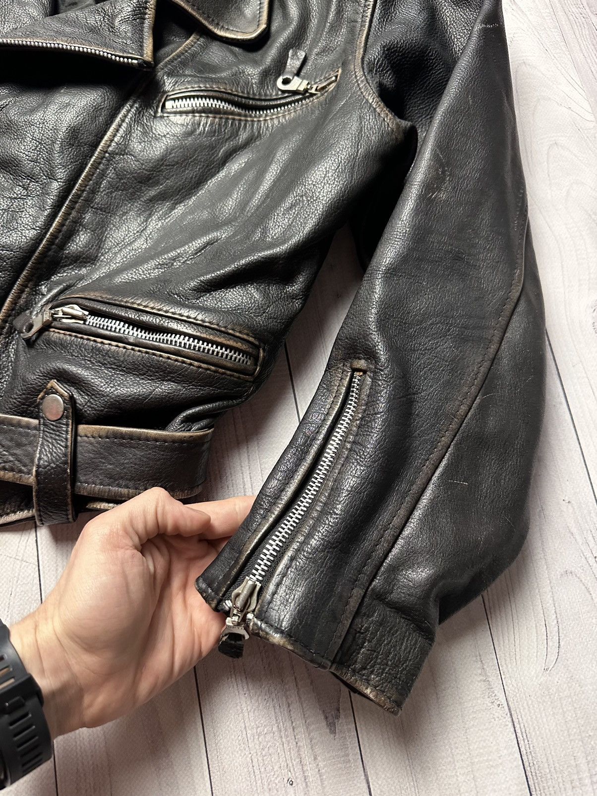 Other Vintage natural leather jacket women’s S/M brown fade rare Size M / US 6-8 / IT 42-44 - 3 Thumbnail