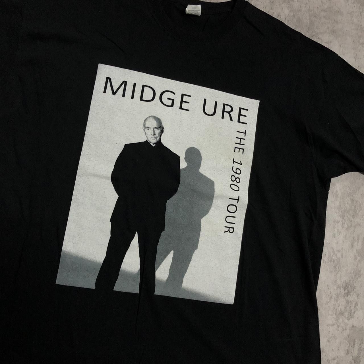 Fruit Of The Loom 1980s Midge Ure black T-shirt #music Size US XL / EU 56 / 4 - 2 Thumbnail