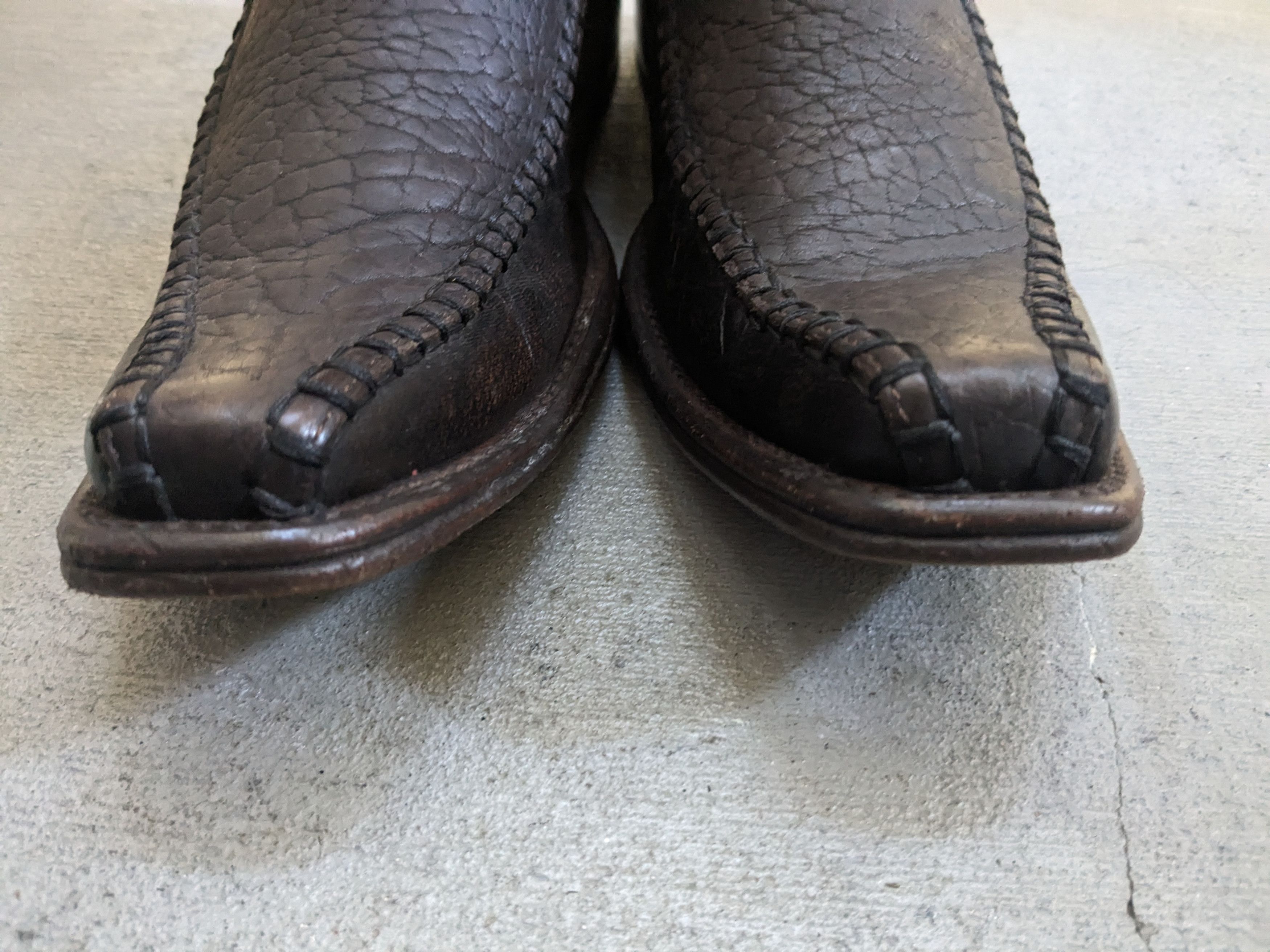 Genuine Leather Texanos Cowboy Boots 10 Brown Leather Mexico Pointed Toe Size US 10 / EU 43 - 4 Thumbnail