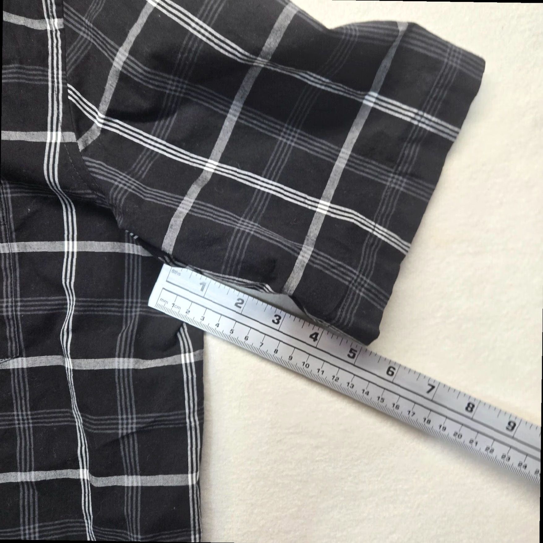George George Classic Fit Men's Checked Black White Button Down Shirt Large 42-44 Size US L / EU 52-54 / 3 - 5 Thumbnail