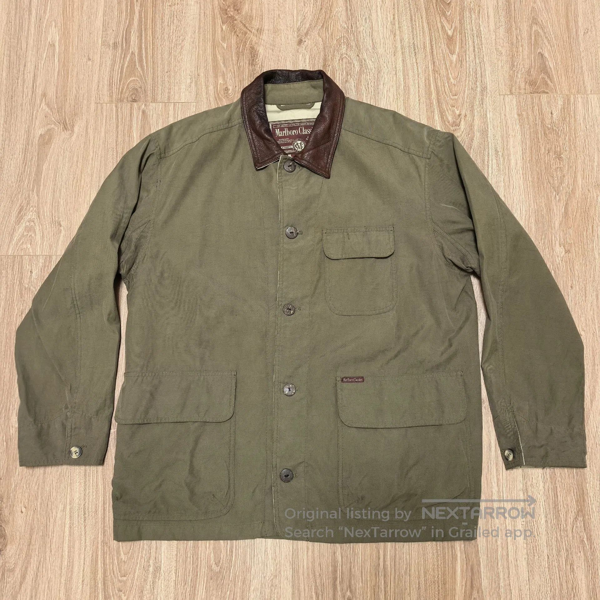 Marlboro Classics Marlboro Classics Leather Collar Jacket. Size US XL / EU 56 / 4 - 1 Thumbnail