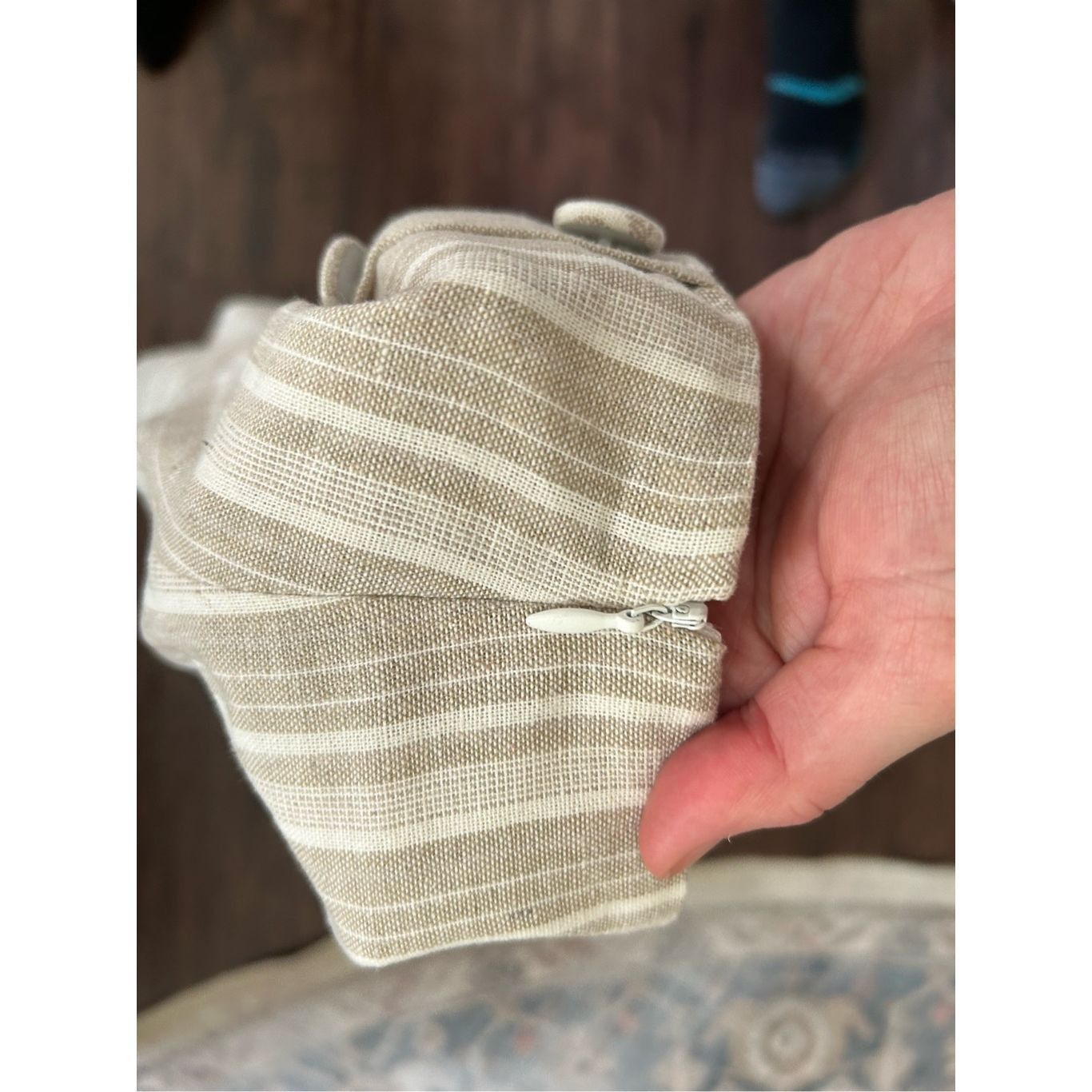 Raw State ALTAR'D STATE White Tan Stripe Ruffle Button Mini Skirt, Siz Size 34" / US 12 / IT 48 - 6 Thumbnail