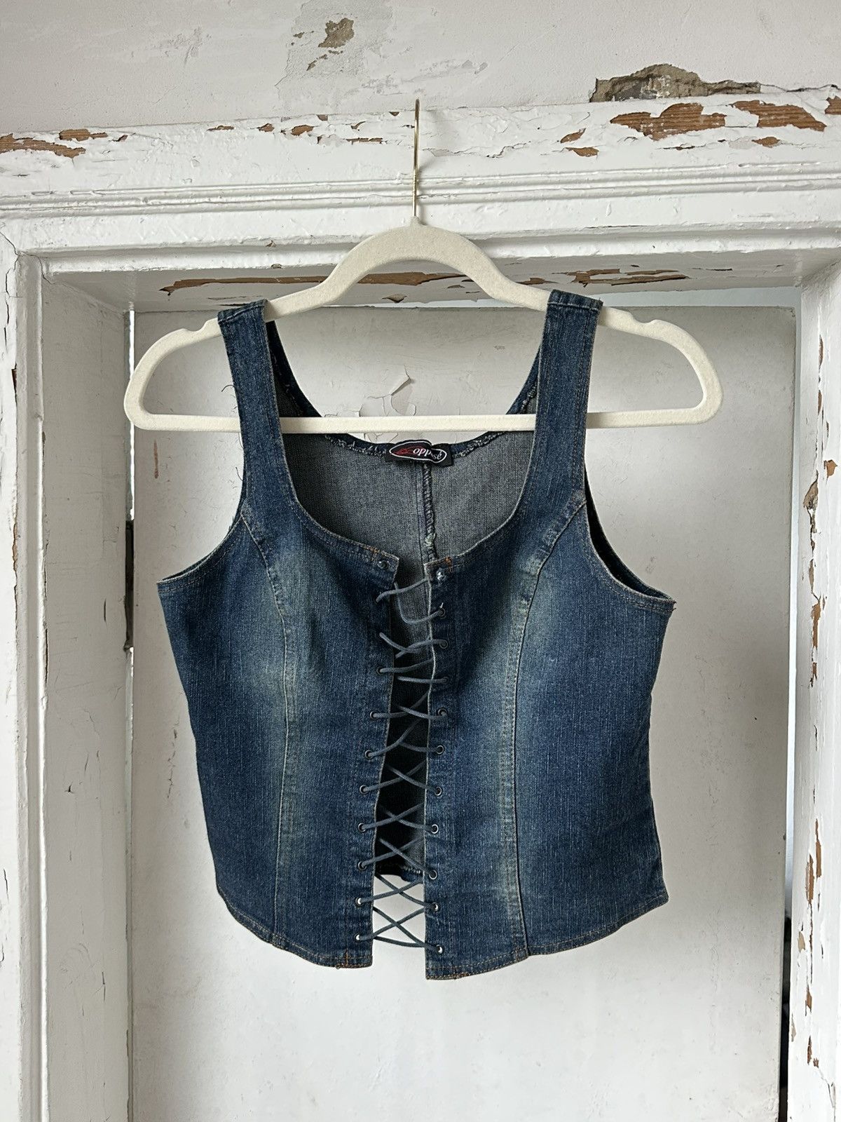 If Six Was Nine Vintage Denim Tank Top Size M / US 6-8 / IT 42-44 - 1 Thumbnail