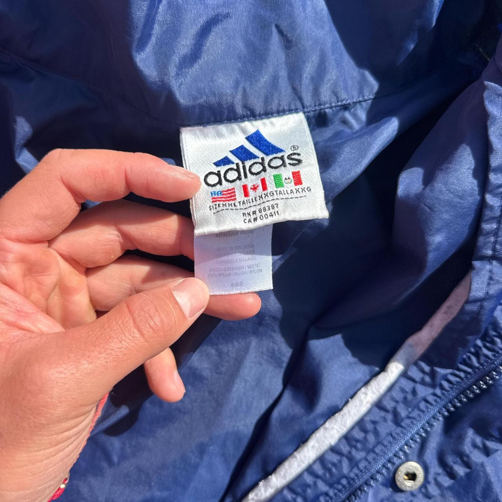 Adidas Vintage Adidas Blue Track Jacket Size XXL Size US XXL / EU 58 / 5 - 5 Thumbnail