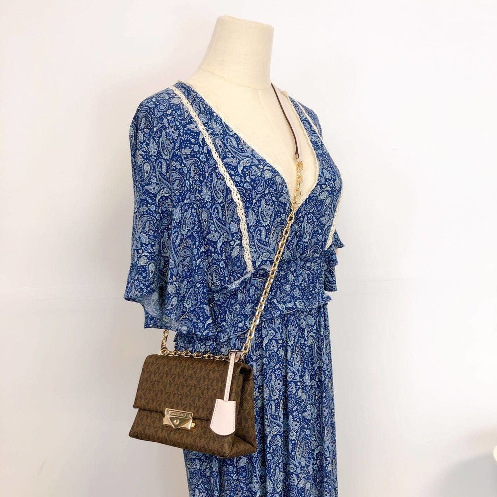 Michael Kors Michael Kors 35F2G0EC5B CECE EXTRA SM LEATHER CROSSBODY BLUS Size ONE SIZE - 1 Thumbnail