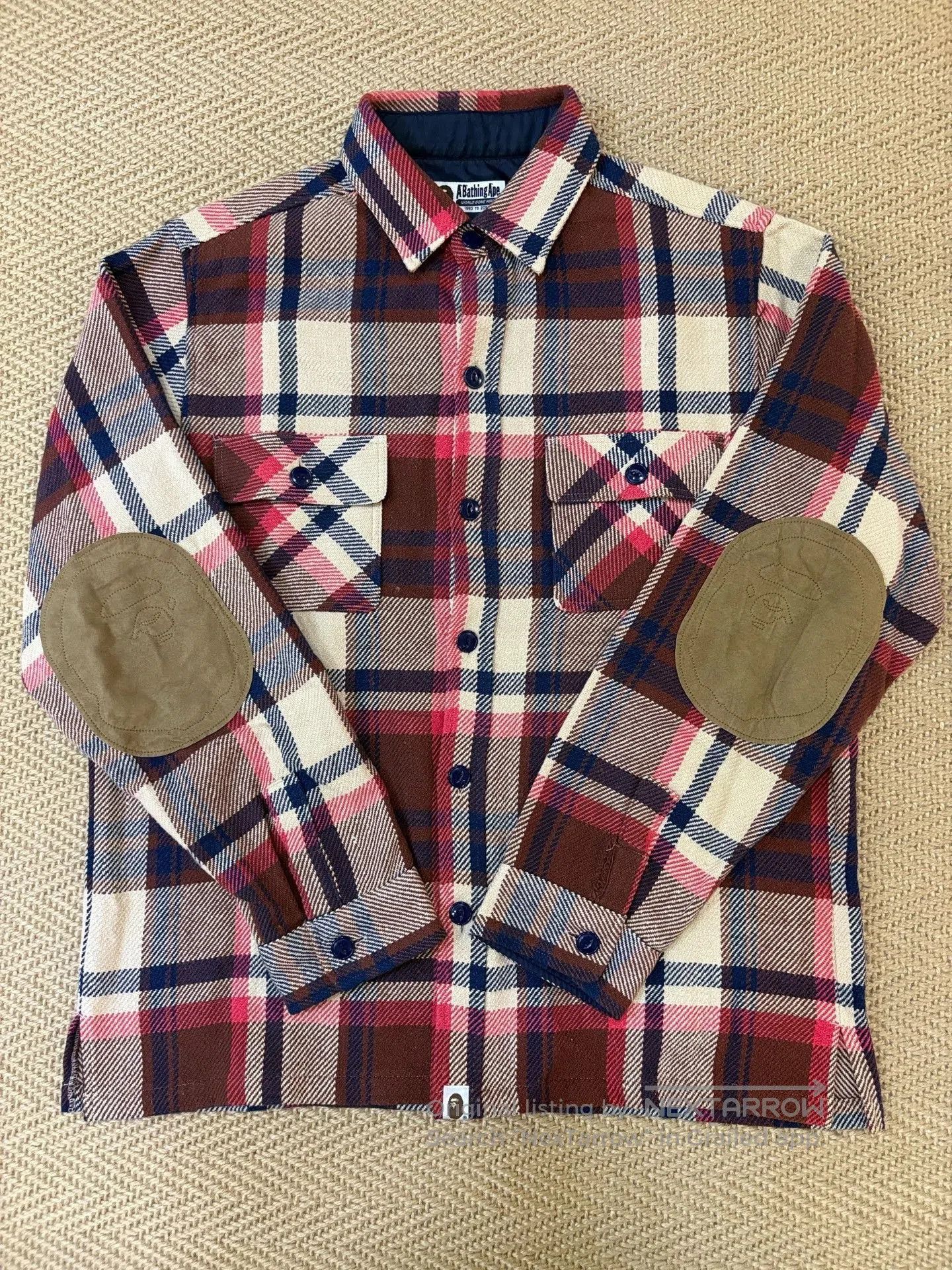 Bape BAPE Ape Head Patch Kimura Check Shirt Jacket. Size US XXL / EU 58 / 5 - 1 Thumbnail