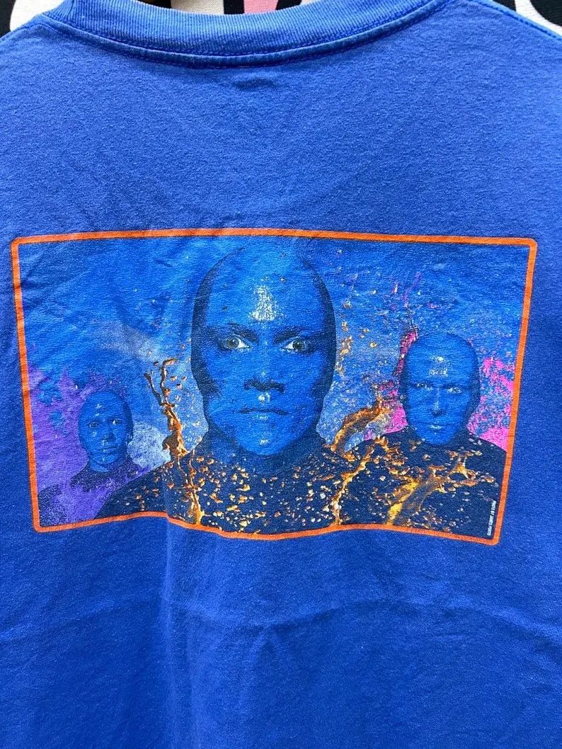 Vintage Vintage 2000s Blue Man Group Band tshirt size L Size US L / EU 52-54 / 3 - 4 Thumbnail
