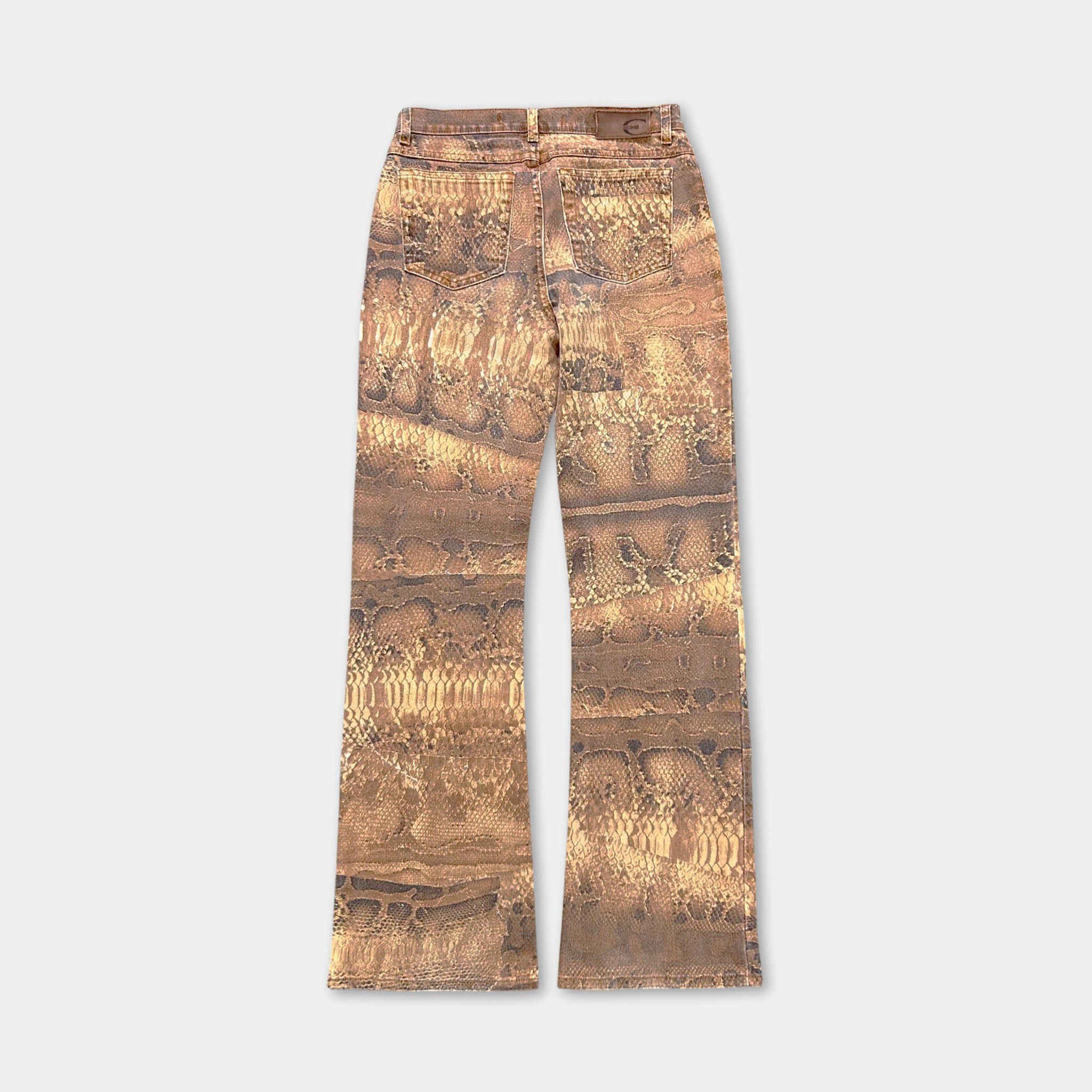 Roberto Cavalli Just Cavalli 2000s Snakeskin Pattern Pants Size 27" / US 4 / IT 40 - 4 Thumbnail