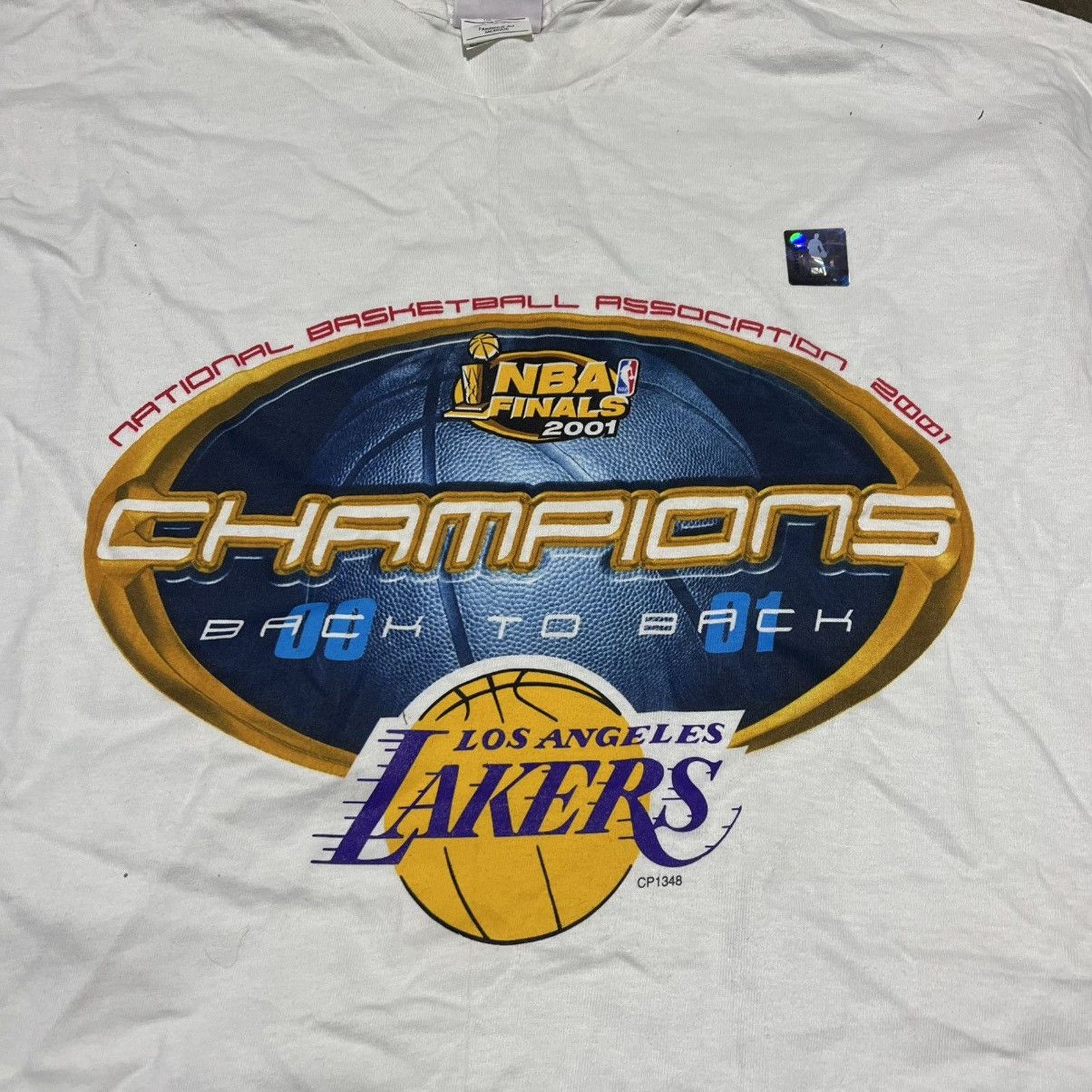 Champion × Vintage NOS Vintage 2001 Los Angeles Lakers NBA Champions Shirt Size US XXL / EU 58 / 5 - 2 Thumbnail