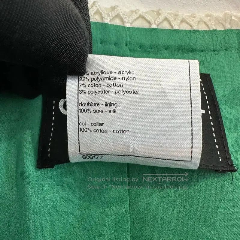Chanel Chanel Green Cotton Coat for Women . Size S / US 4 / IT 40 - 6 Thumbnail