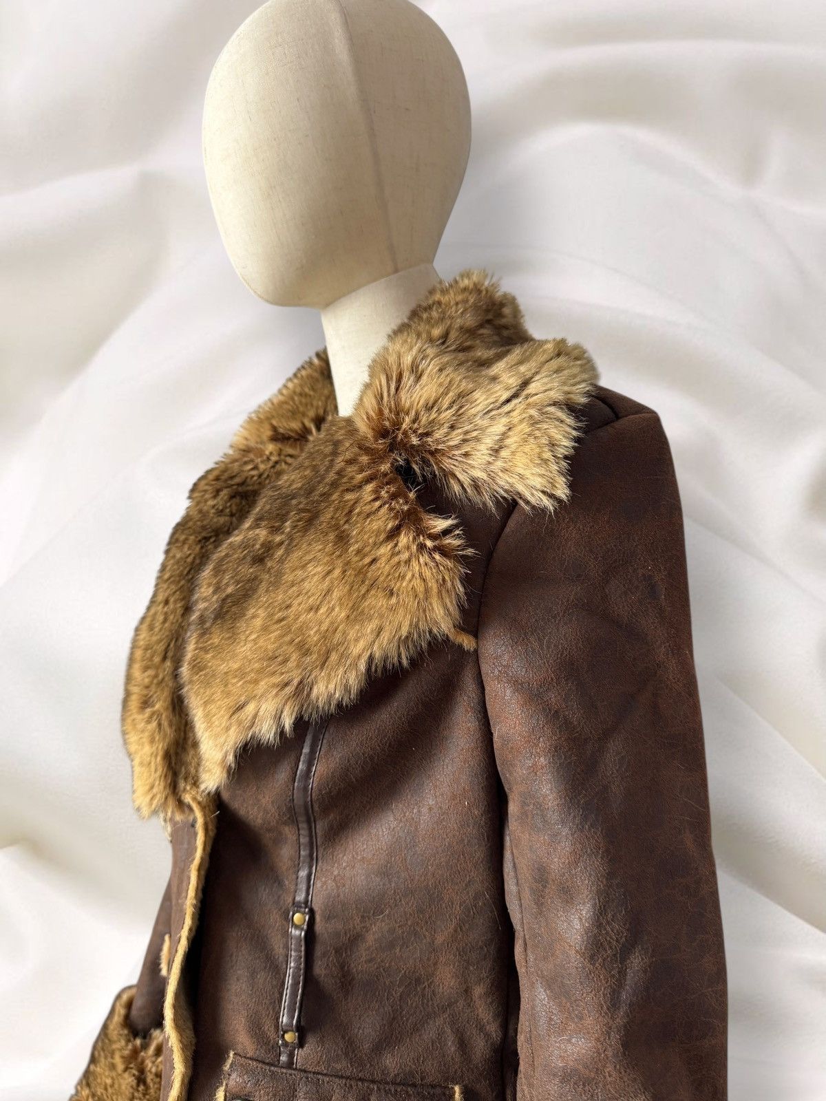Japanese Brand Orsay Y2K Boho Vintage Faux Fur Sheepskin Style Coat Jacket Size M / US 6-8 / IT 42-44 - 7 Thumbnail