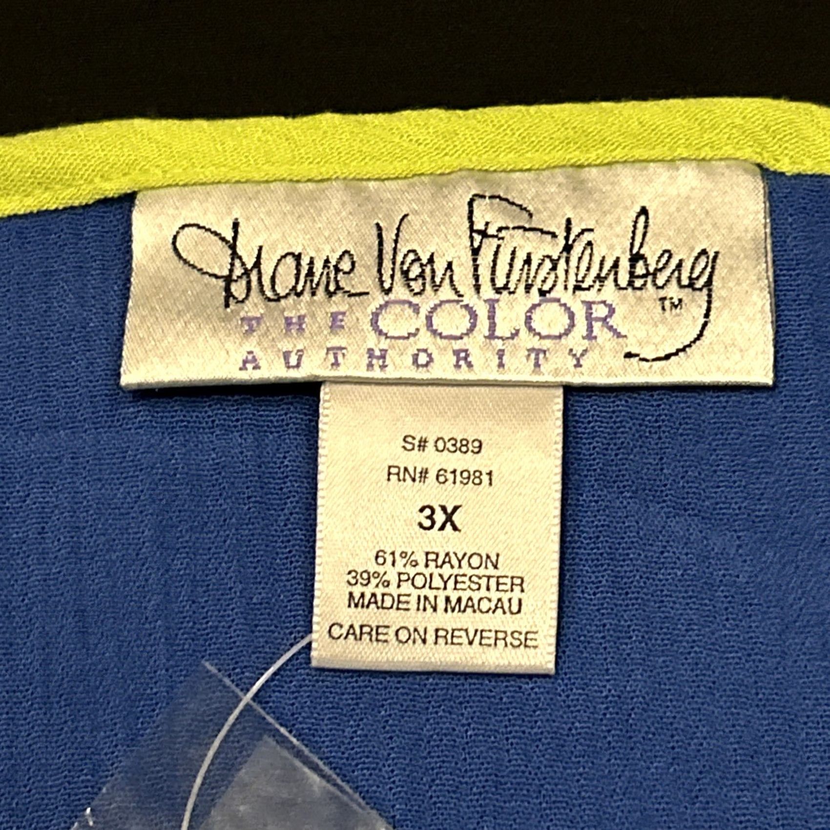 Diane von Furstenberg Diane von Furstenberg Color Authority Turquoise Button Down Shirt NWT 3XL Size XXL / US 16-18 / IT 52-54 - 2 Thumbnail