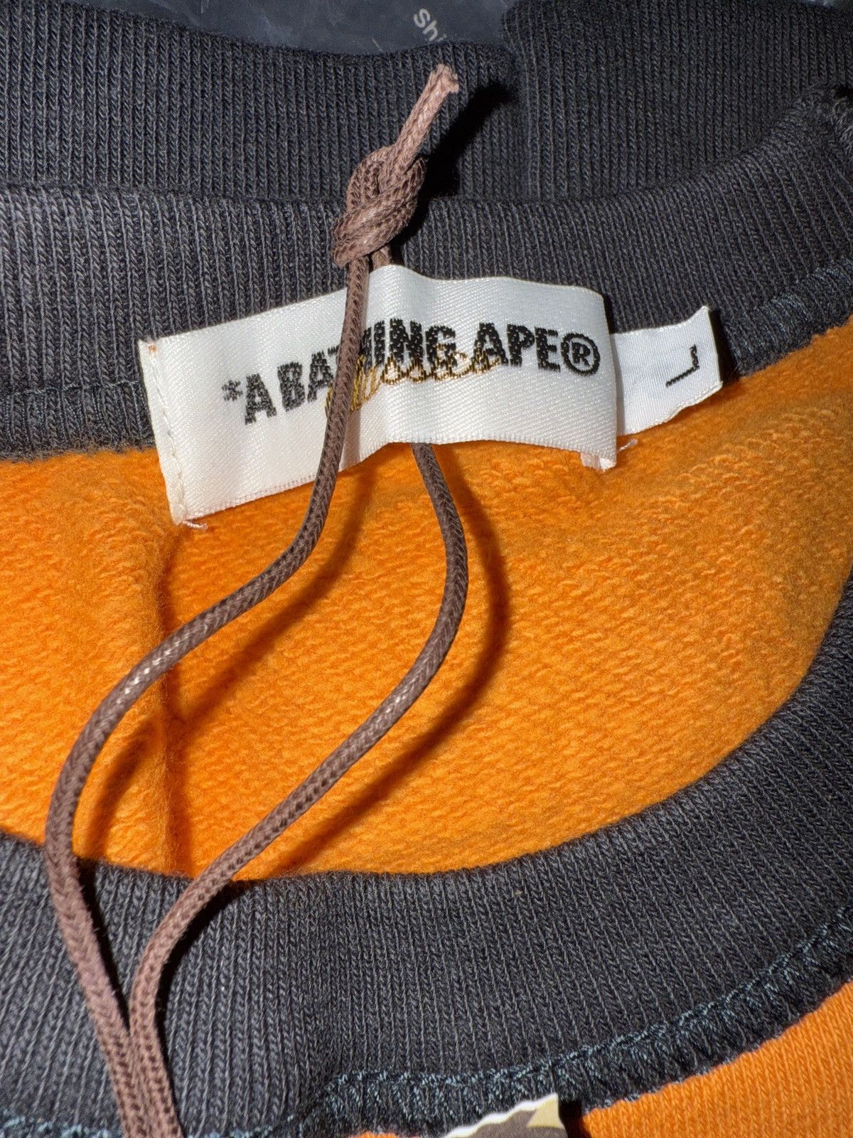 Bape BAPE “Bathing Ape” Crewneck Sweatshirt – Orange/Black – NWT Size US L / EU 52-54 / 3 - 4 Thumbnail