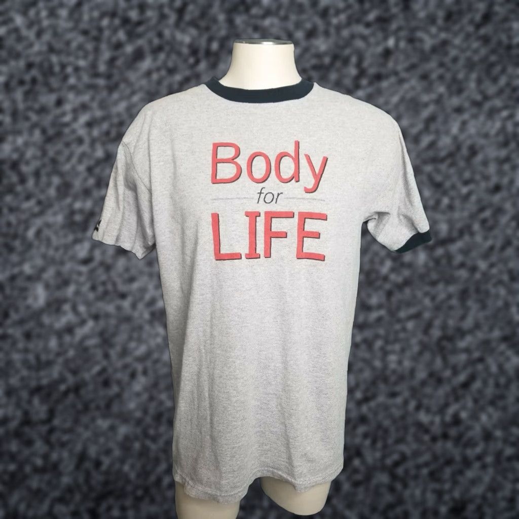 Anvil VINTAGE Anvil Ringer T-Shirt Body For Life Bodybuilding Championship Grey Large Mens Size US L / EU 52-54 / 3 - 1 Thumbnail