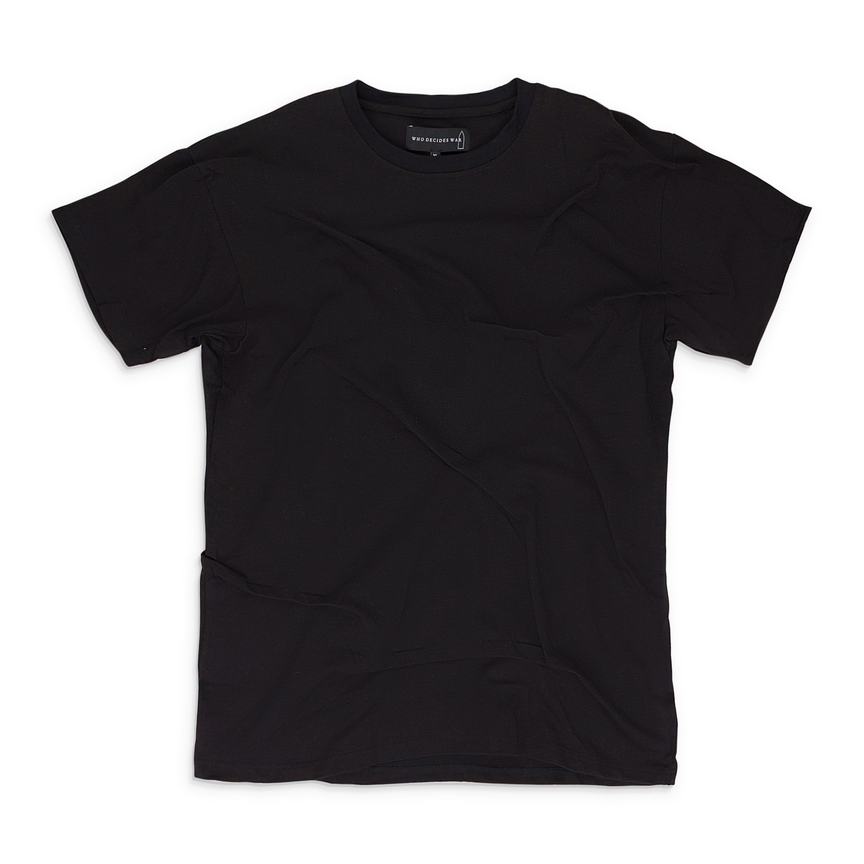 Who Decides War BLACK GATHERED SHORT SLEEVE T-SHIRT SIZE XS