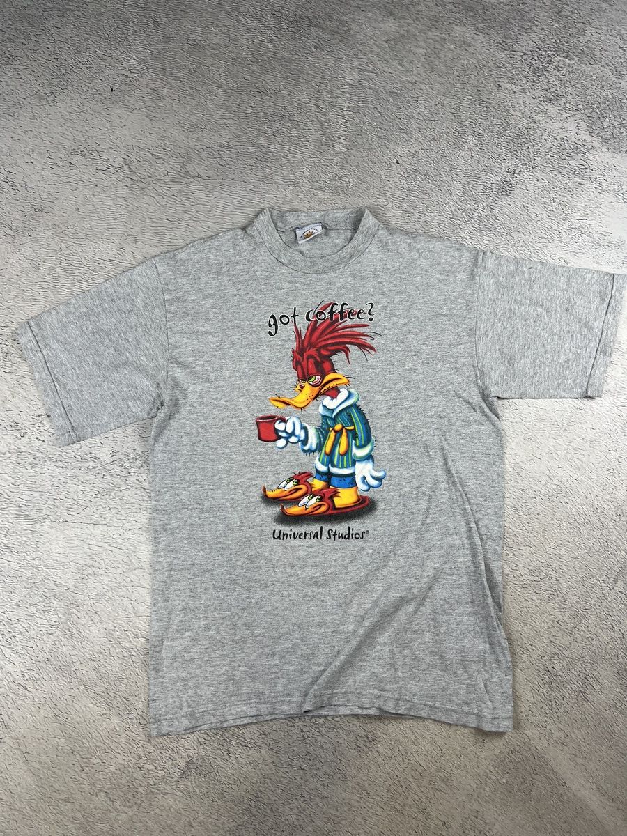 Cartoon Network × Universal Studios × Vintage Vintage 90s Woody Woodpecker Got Coffee tee Size US M / EU 48-50 / 2 - 1 Thumbnail