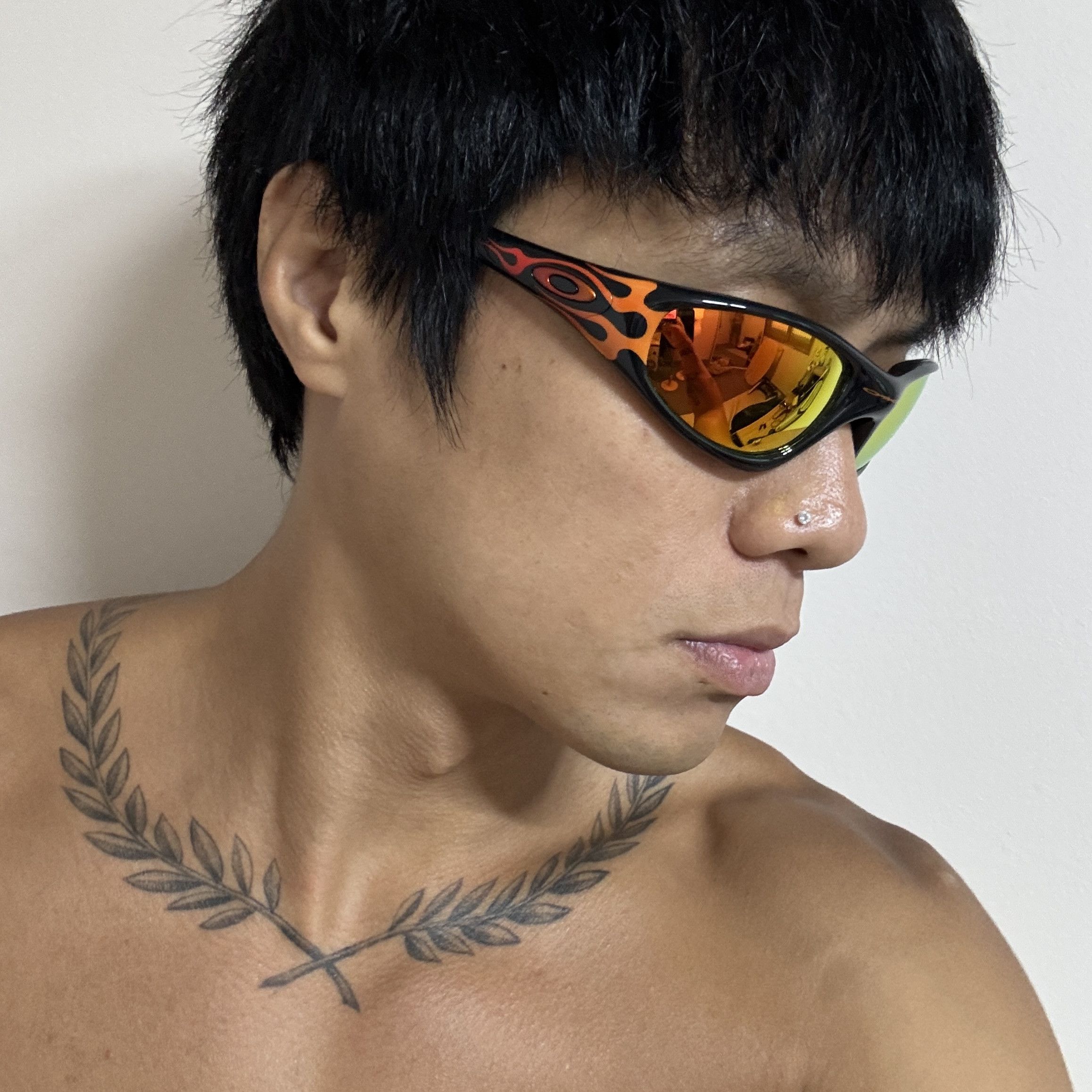 Oakley OAKLEY 1999 New Straight Jacket 1.0 Orange / Fire Sunglasses Size ONE SIZE - 2 Thumbnail