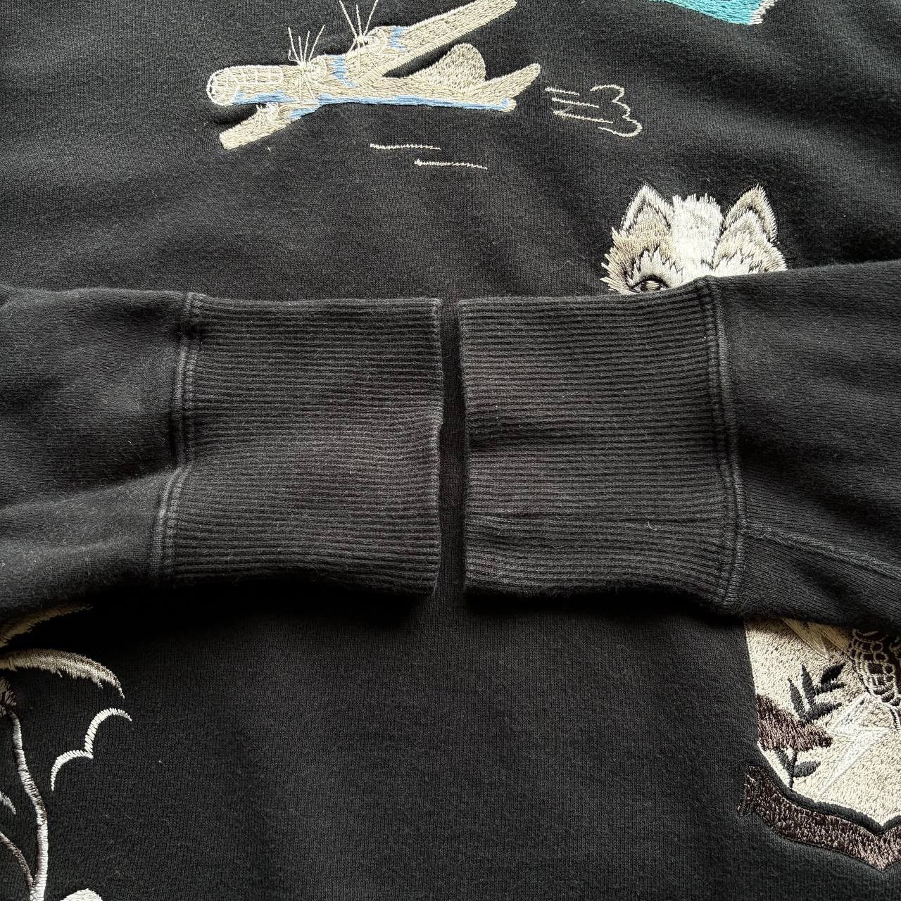 Maison MIHARA YASUHIRO 2017 Mihara Yasuhiro Embroidered Black Sweatshirt Size US M / EU 48-50 / 2 - 8 Thumbnail