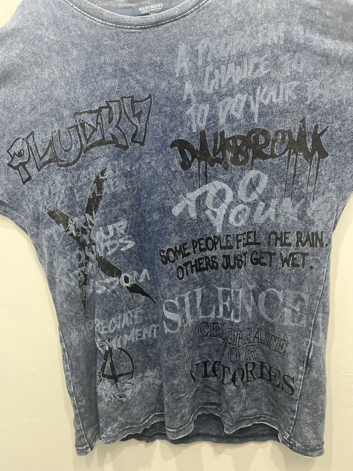 Japanese Brand Fearless Anarchy Street Poem Blue Denim Banksy Style Size US M / EU 48-50 / 2 - 2 Thumbnail