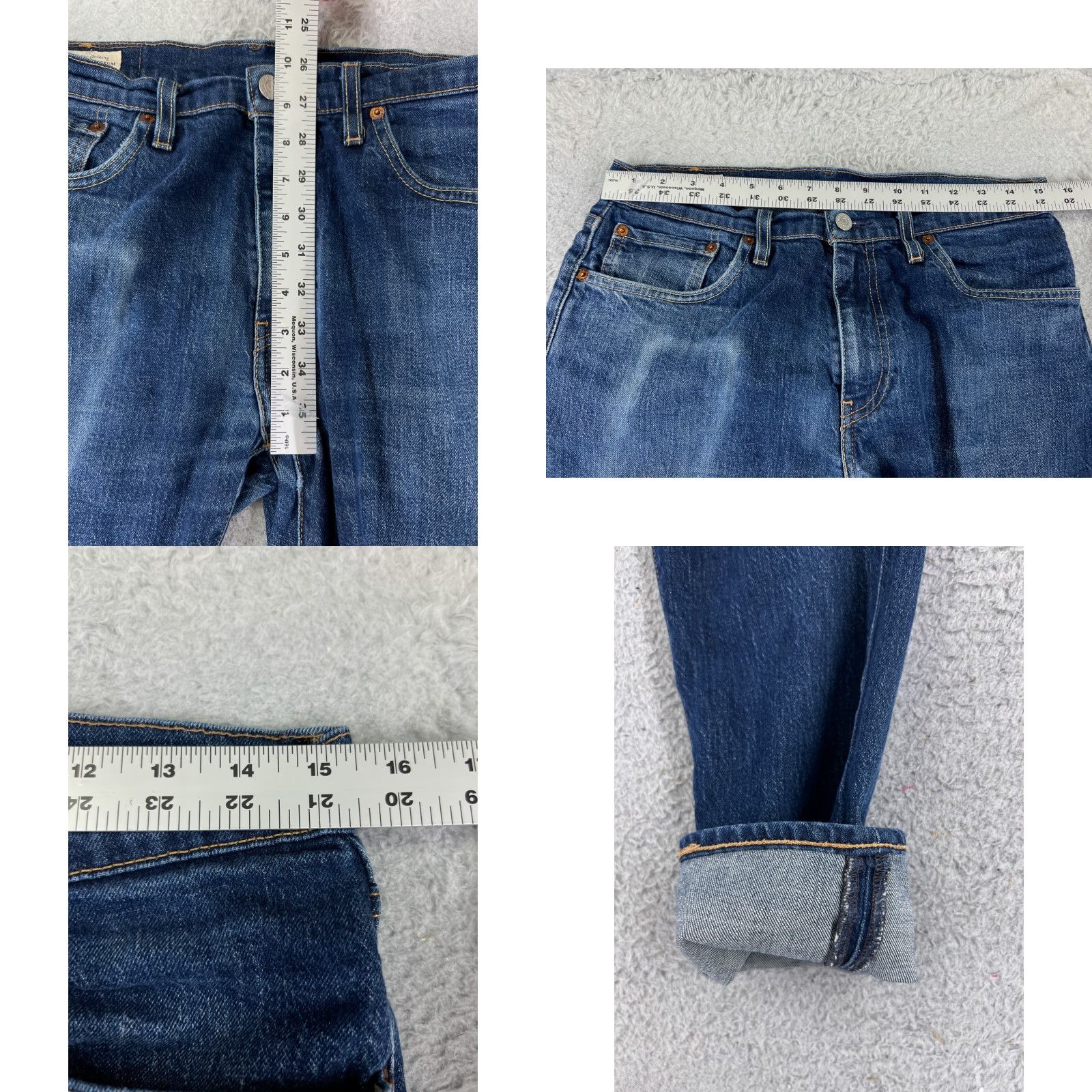 Levi's VINTAGE Levis Jeans Adult 31 Blue Denim 512 Premium Slim Tapered 30x29.5 Mens Regular Jeans Size US 31 - 9 Thumbnail