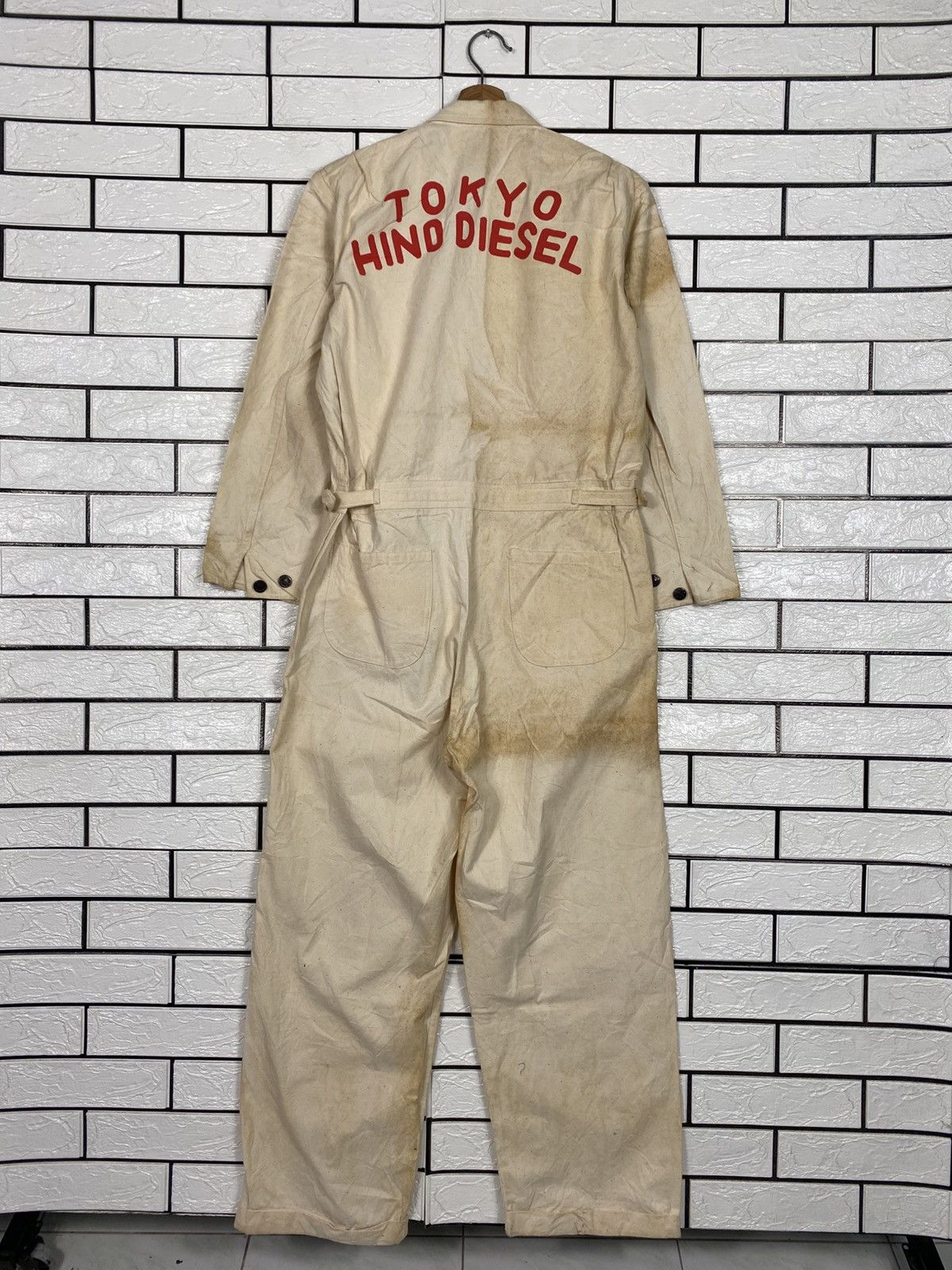 Japanese Brand Tokyo Hino Diesel Coverall Worker Duck Canvas Detroit Size US 30 / EU 46 - 11 Thumbnail