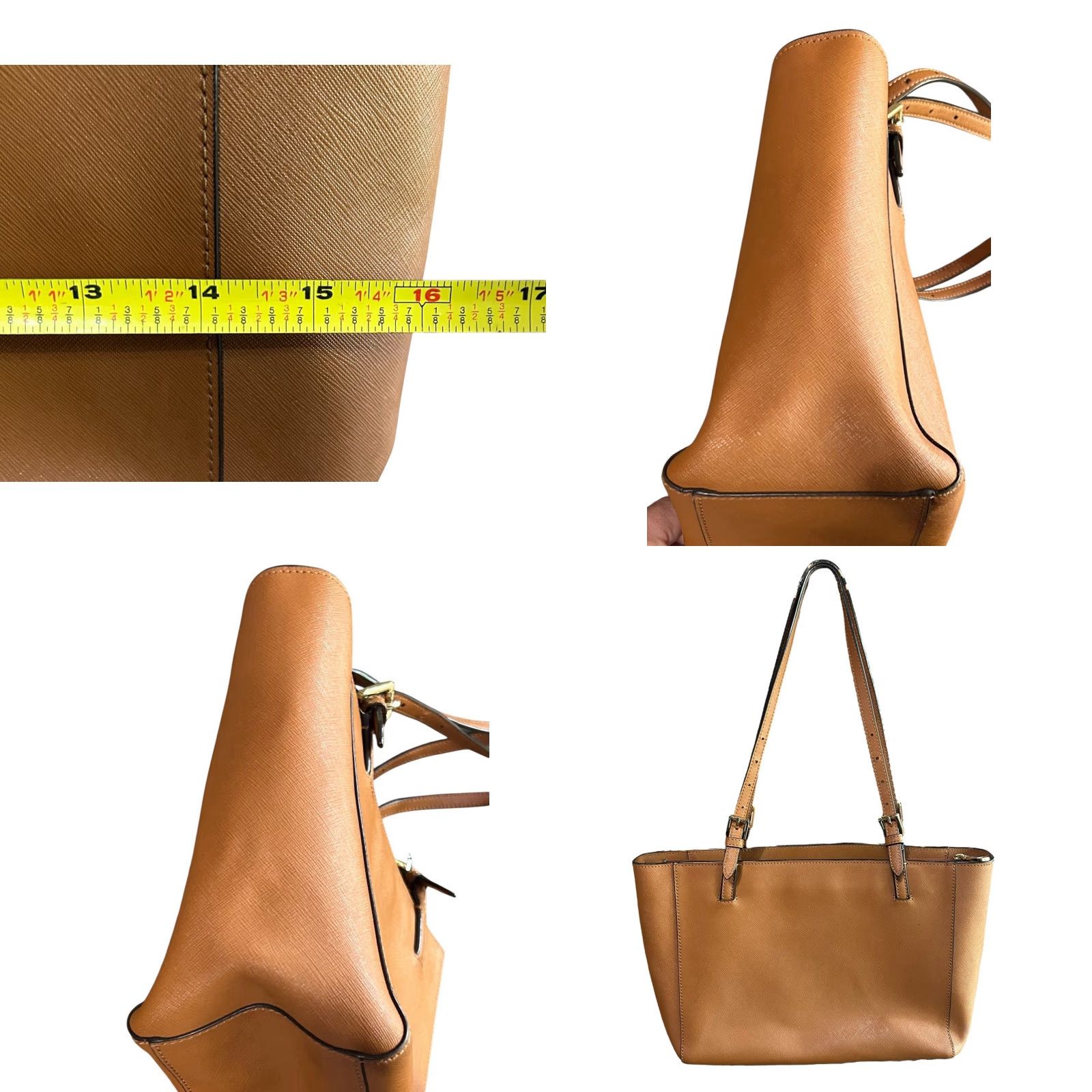 Tory Burch Tory Burch York Brown Leather Double Handles Tote Shoulder Bag Women Purse Read Read damage to handles Read Size ONE SIZE - 8 Thumbnail