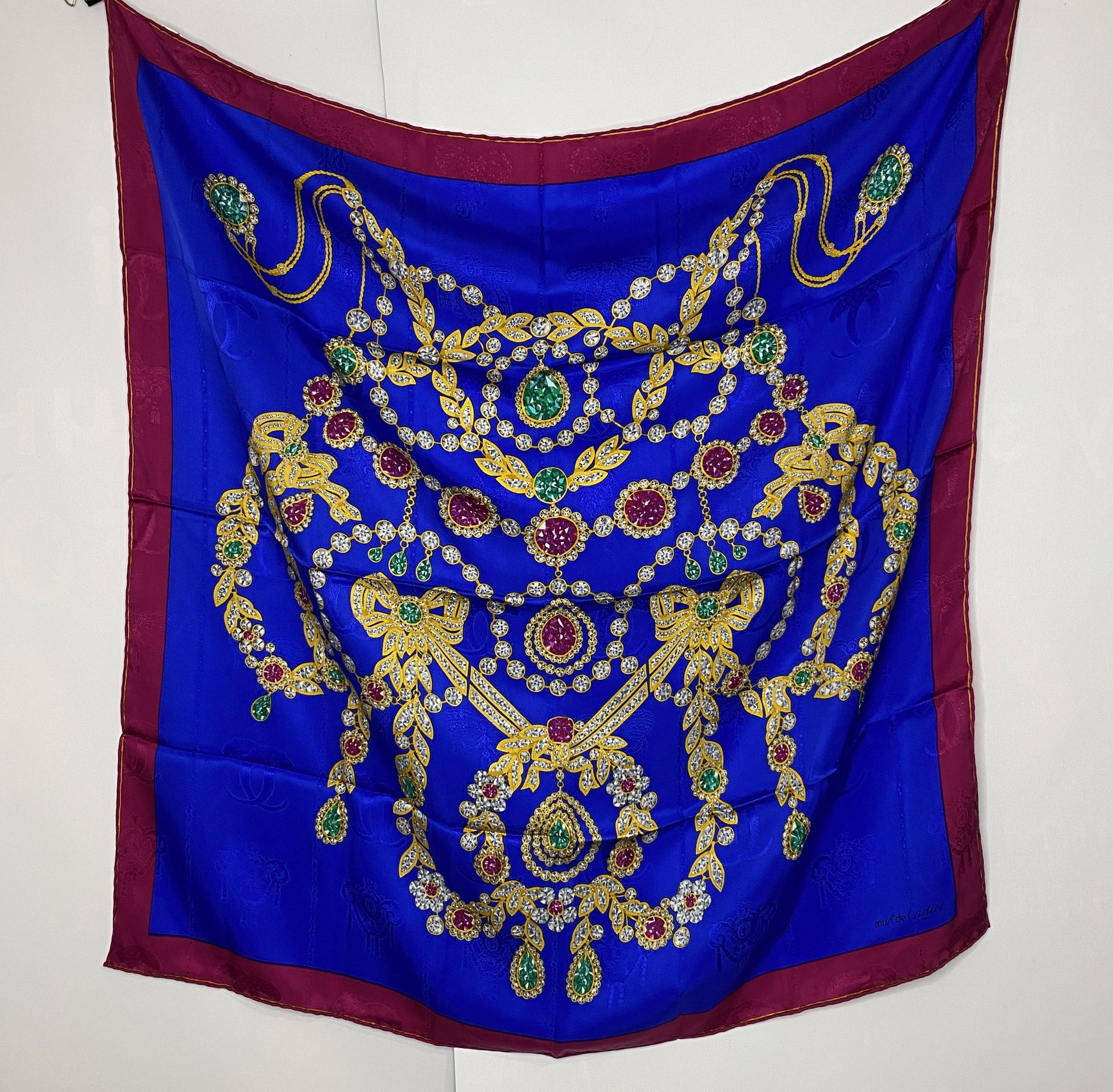 Cartier CARTIER PARIS JEWELRY LARGE HAND ROLLED SILK SCARF Size ONE SIZE - 1 Thumbnail