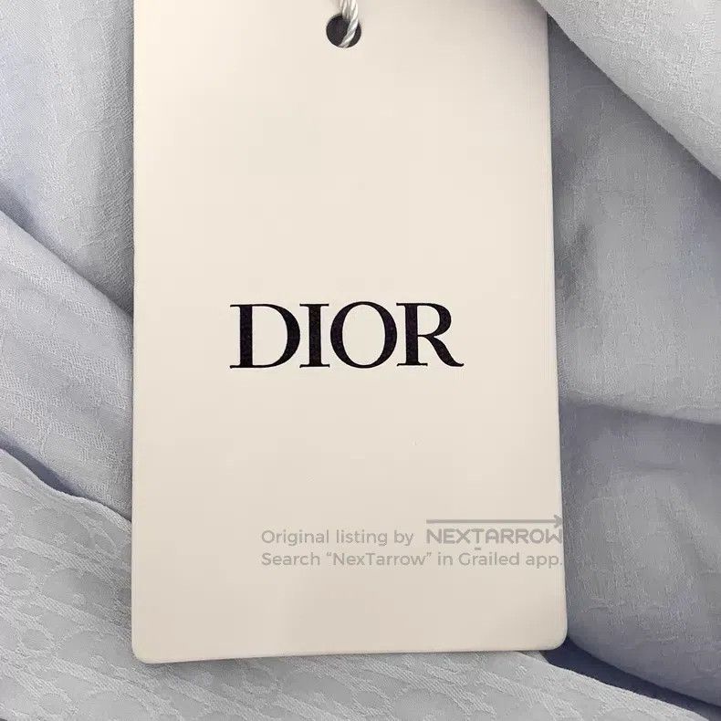 Dior Dior Size 39 Light blue logo dark pattern full print cotton Size US XXS / EU 40 - 7 Thumbnail