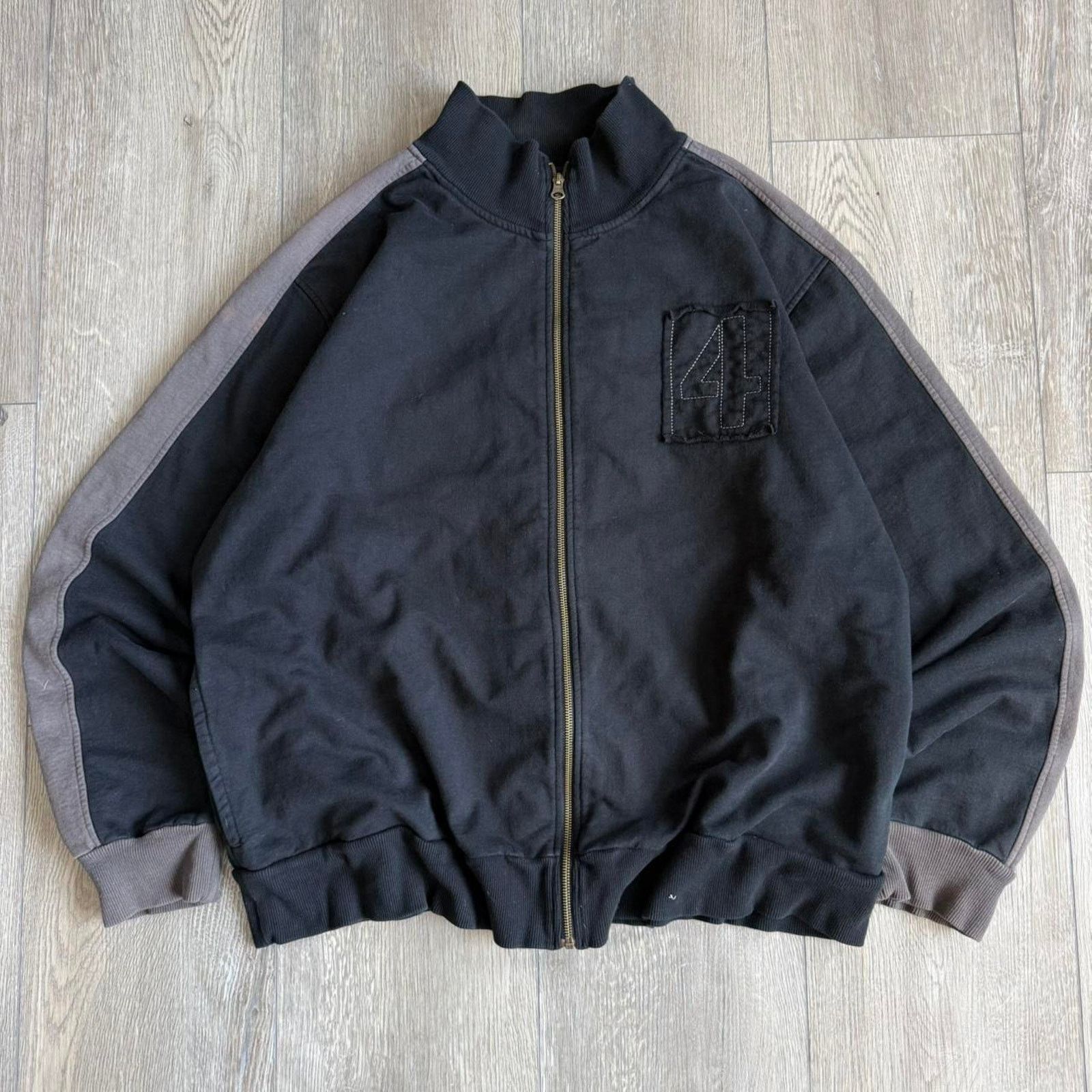 Mossimo Vintage y2k mossimo cut and sew zip up sweatshirt Size US XXL / EU 58 / 5 - 1 Thumbnail