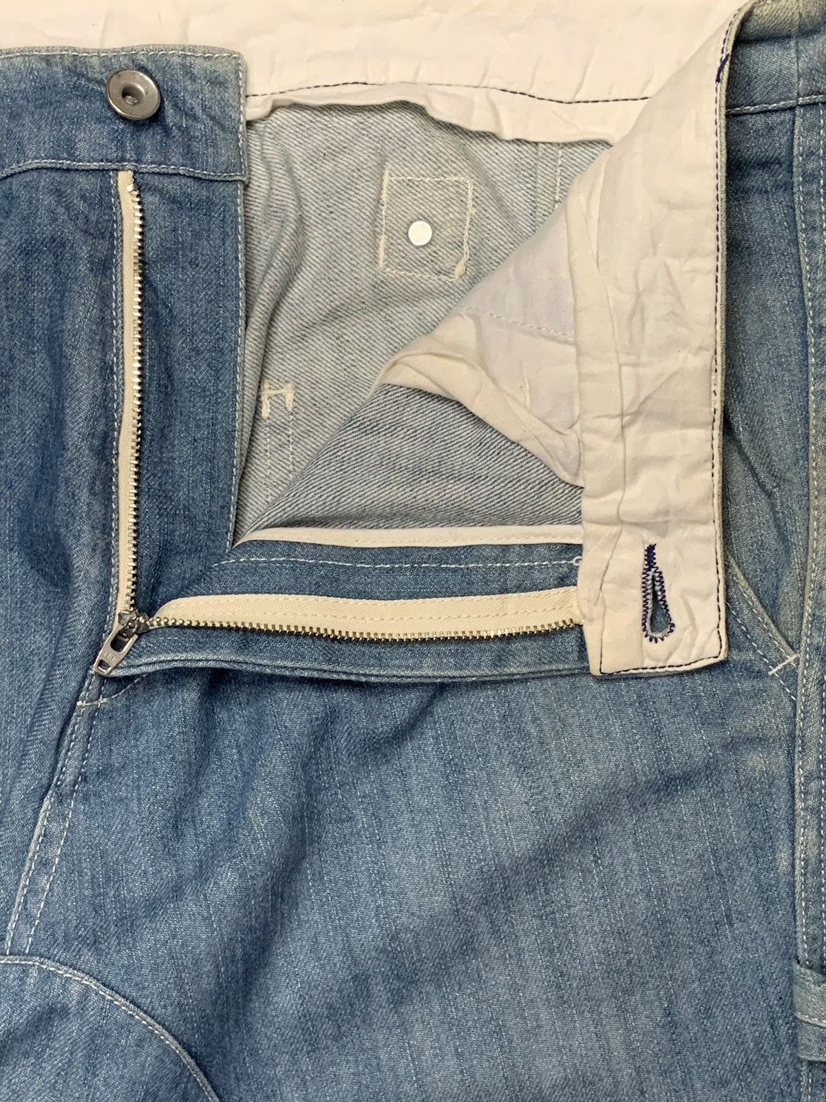 Japanese Brand × NANO universe SALES🔥Vintage Nano Universe Cinch Carpenter Jean Shorts Size US 34 / EU 50 - 9 Thumbnail
