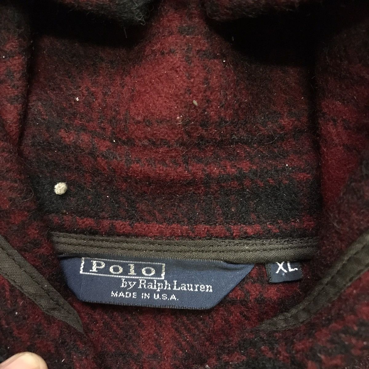 Polo Ralph Lauren Vintage 80s Polo Ralph Lauren Wool Jacket Workers Hoodies Size US XL / EU 56 / 4 - 14 Thumbnail