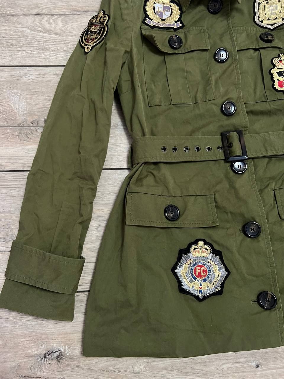 Other Flavio Castellani Military Khaki Patched Shirt Jacket EUR 40 Size S / US 4 / IT 40 - 15 Thumbnail
