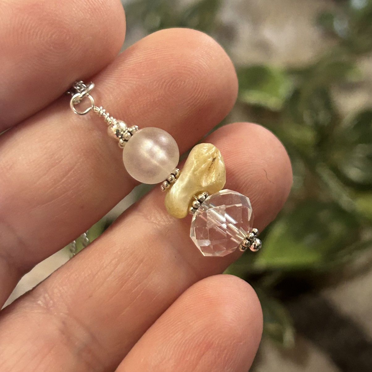 Handmade Handcrafted vintage bead drop pendant on chain necklace Size ONE SIZE - 1 Thumbnail