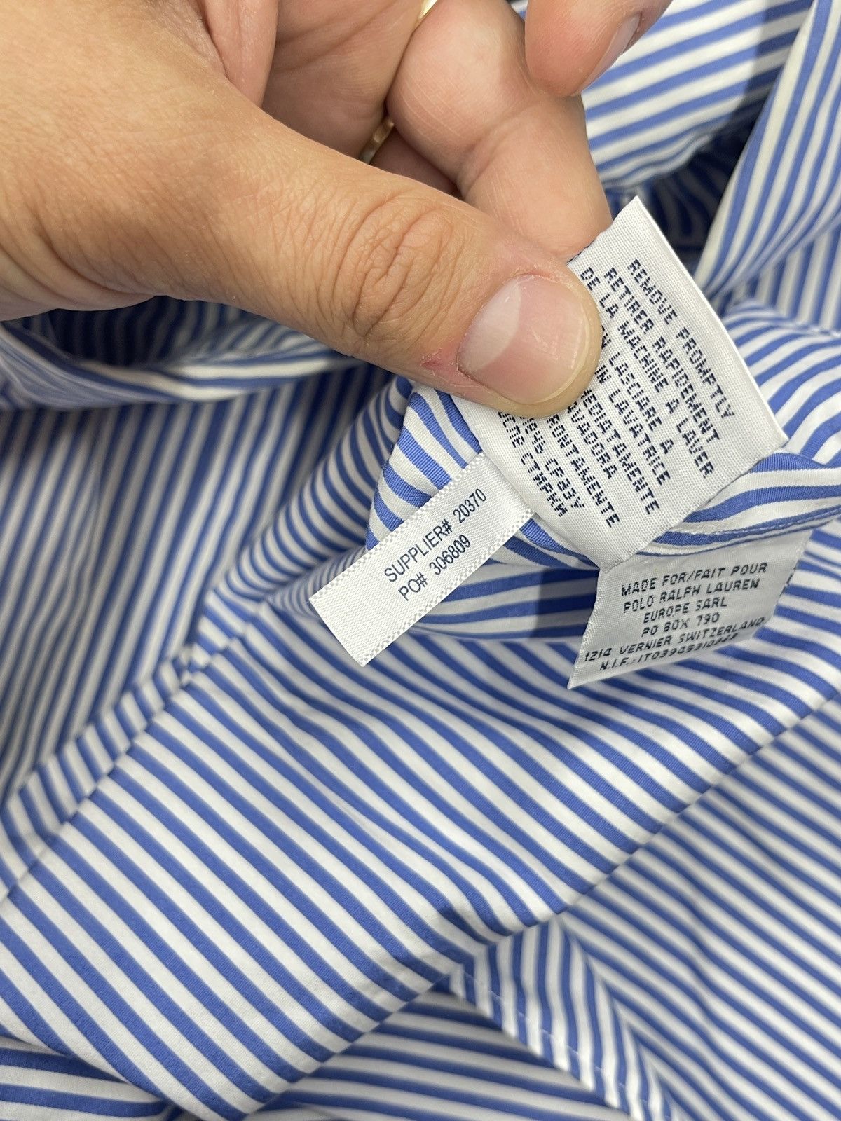 Polo Ralph Lauren Vintage Polo Ralph Lauren Striped Shirt Blue Y2K RRL Size XL Size US XL / EU 56 / 4 - 8 Thumbnail