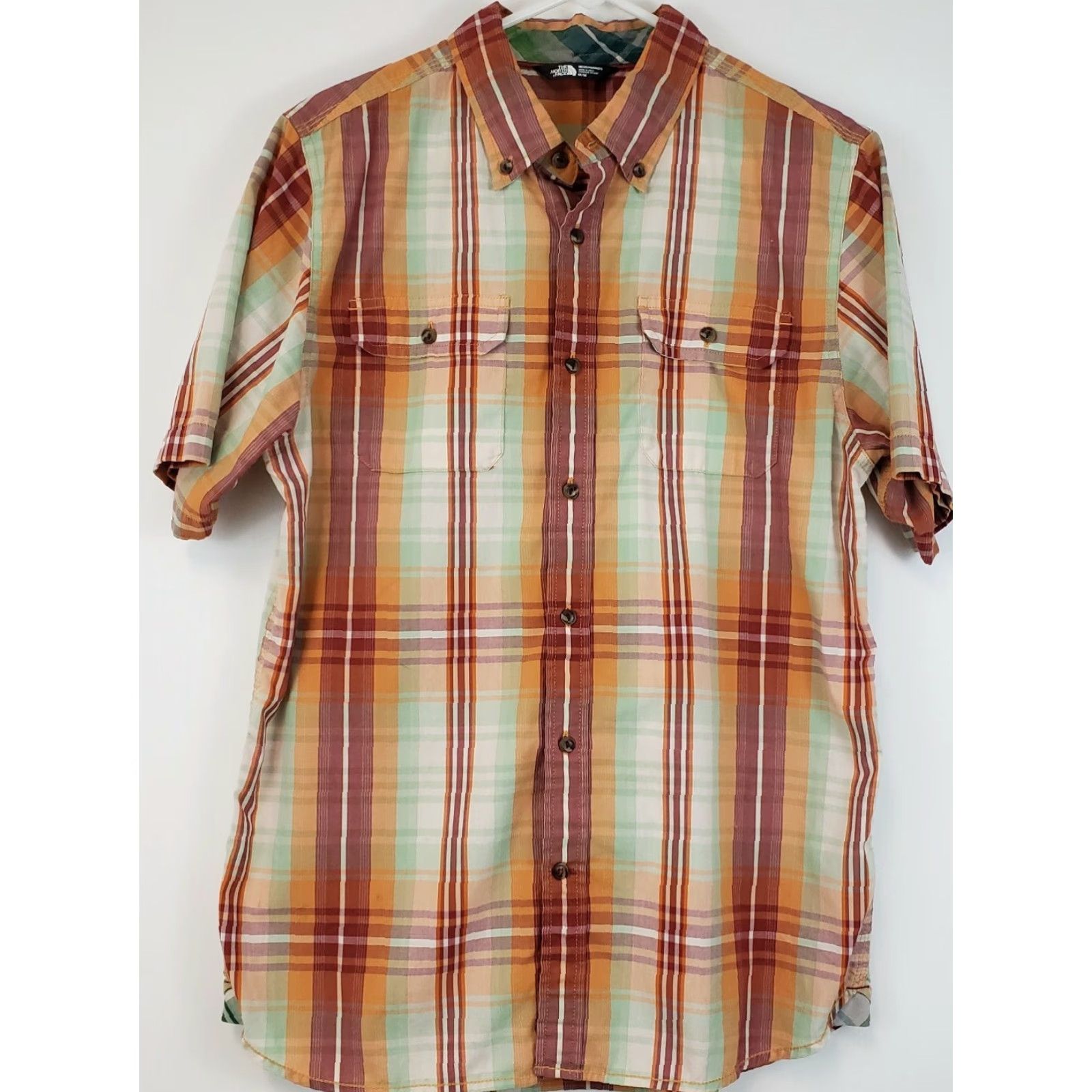 The North Face VINTAGE The North Face Button-Up Shirt Lot of 2 Adult Medium Red Blue Plaid Short Sleeve Casual Mens Size US M / EU 48-50 / 2 - 2 Thumbnail