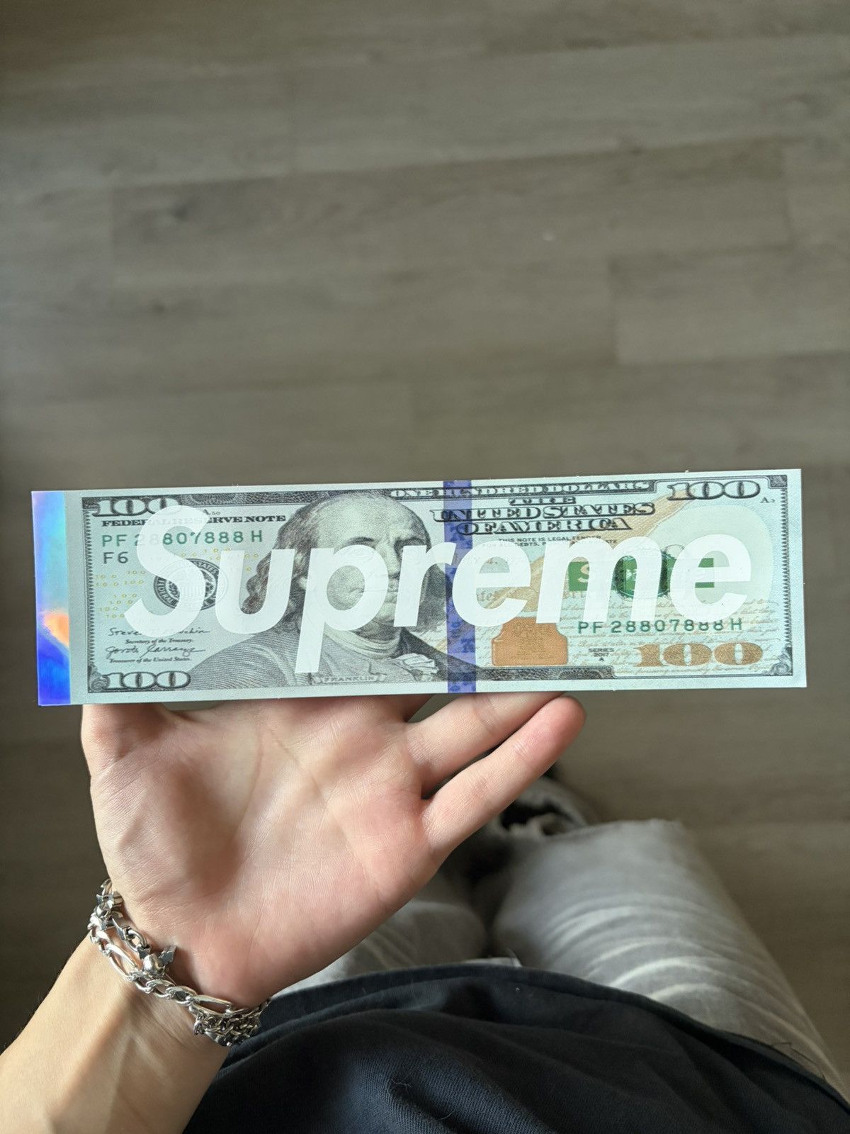 Supreme Supreme One Hundred Dollar Bill $100 Box Logo Money