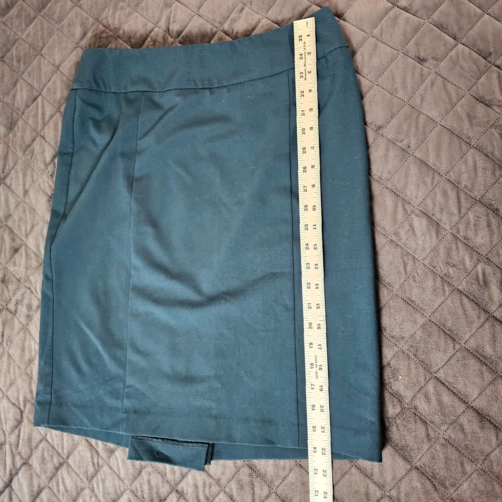 Vintage New York & Company Womens Skirt Pencil Size 6 Teal Pockets Stretch Office Career Preppy Modern Size 28" / US 6 / IT 42 - 4 Thumbnail