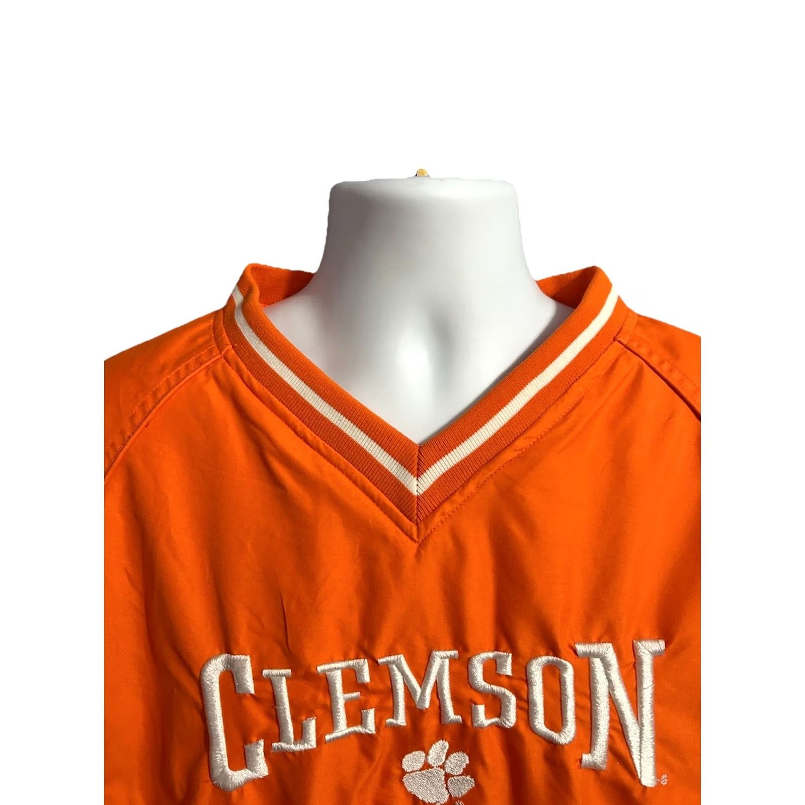 Vintage VTG Clemson Tigers Pullover Windbreaker Adult Medium Orange Red Oak Sportswear Size US M / EU 48-50 / 2 - 4 Thumbnail