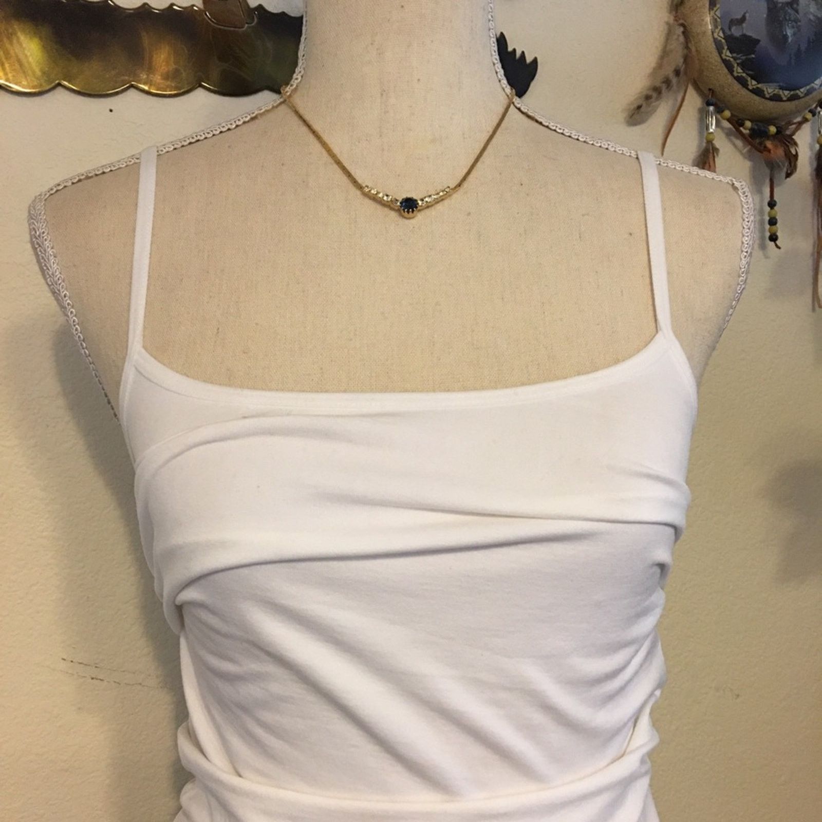 Vintage Vintage Blue & clear rhinestone necklace Size ONE SIZE - 5 Thumbnail