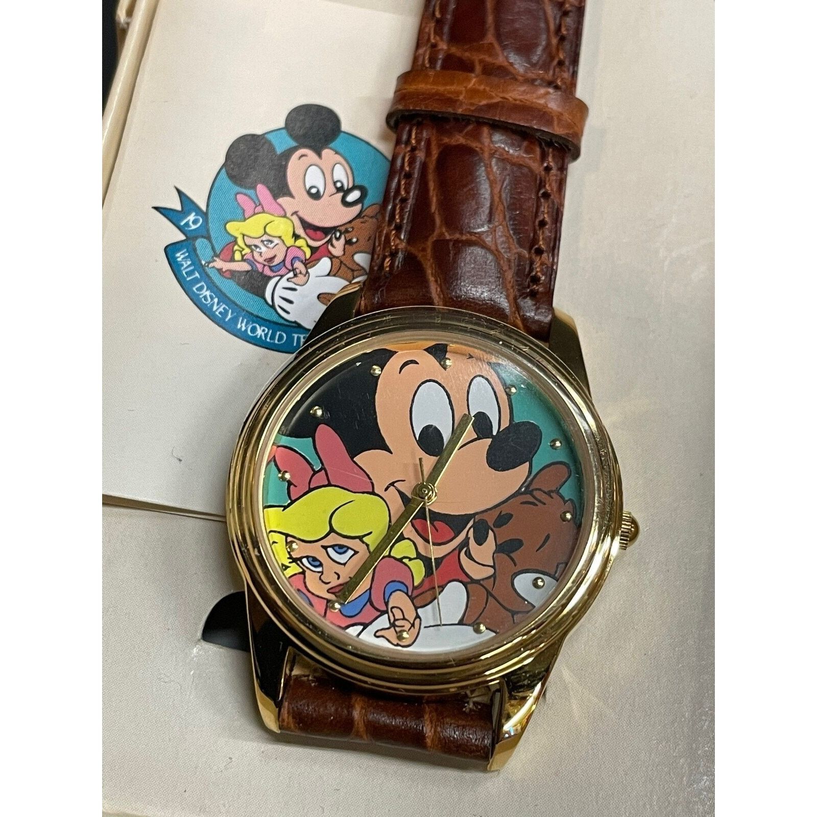 Disney Rare 1993 Walt Disney Mickey Mouse Teddy Bear and Doll Watch Size ONE SIZE - 6 Thumbnail