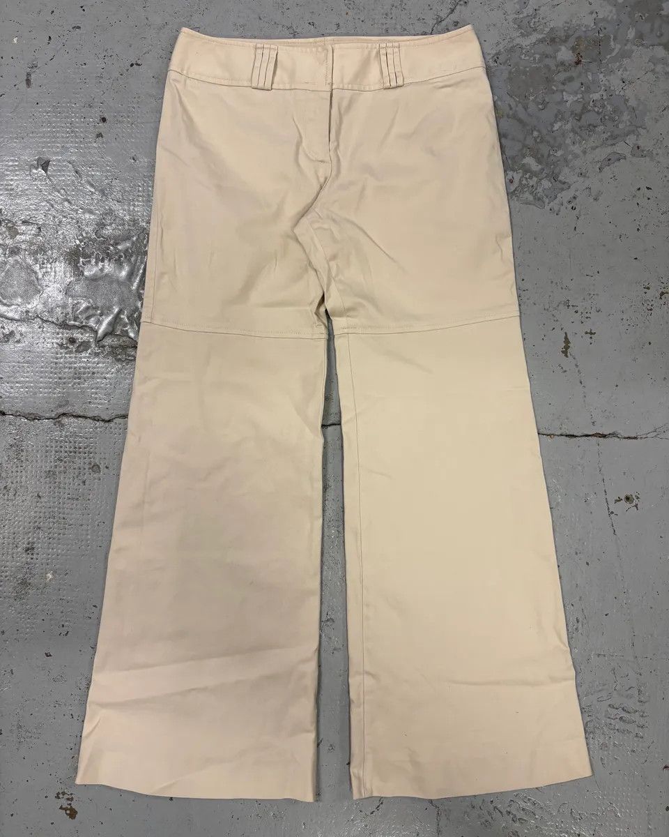 Dolce & Gabbana 1990s Dolce & Gabbana Creamy Flared Pants Size 27" / US 4 / IT 40 - 3 Thumbnail