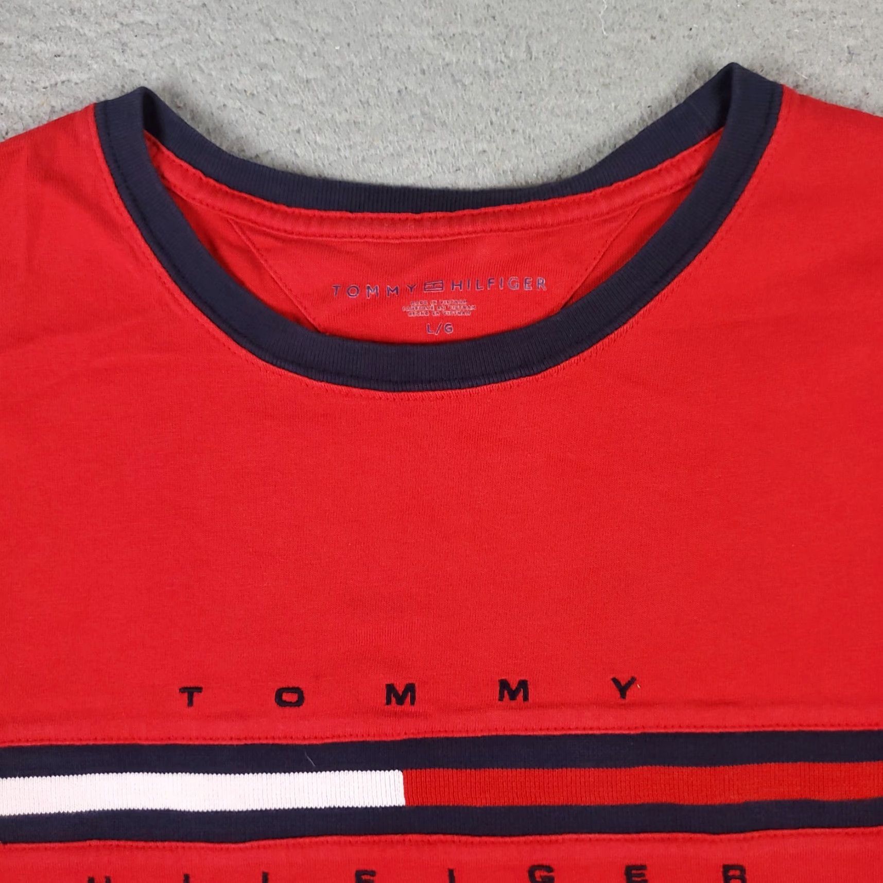 Tommy Hilfiger VINTAGE Tommy Hilfiger T-Shirt Men Large Red Cotton Casual Short Sleeve Logo American Size US L / EU 52-54 / 3 - 3 Thumbnail