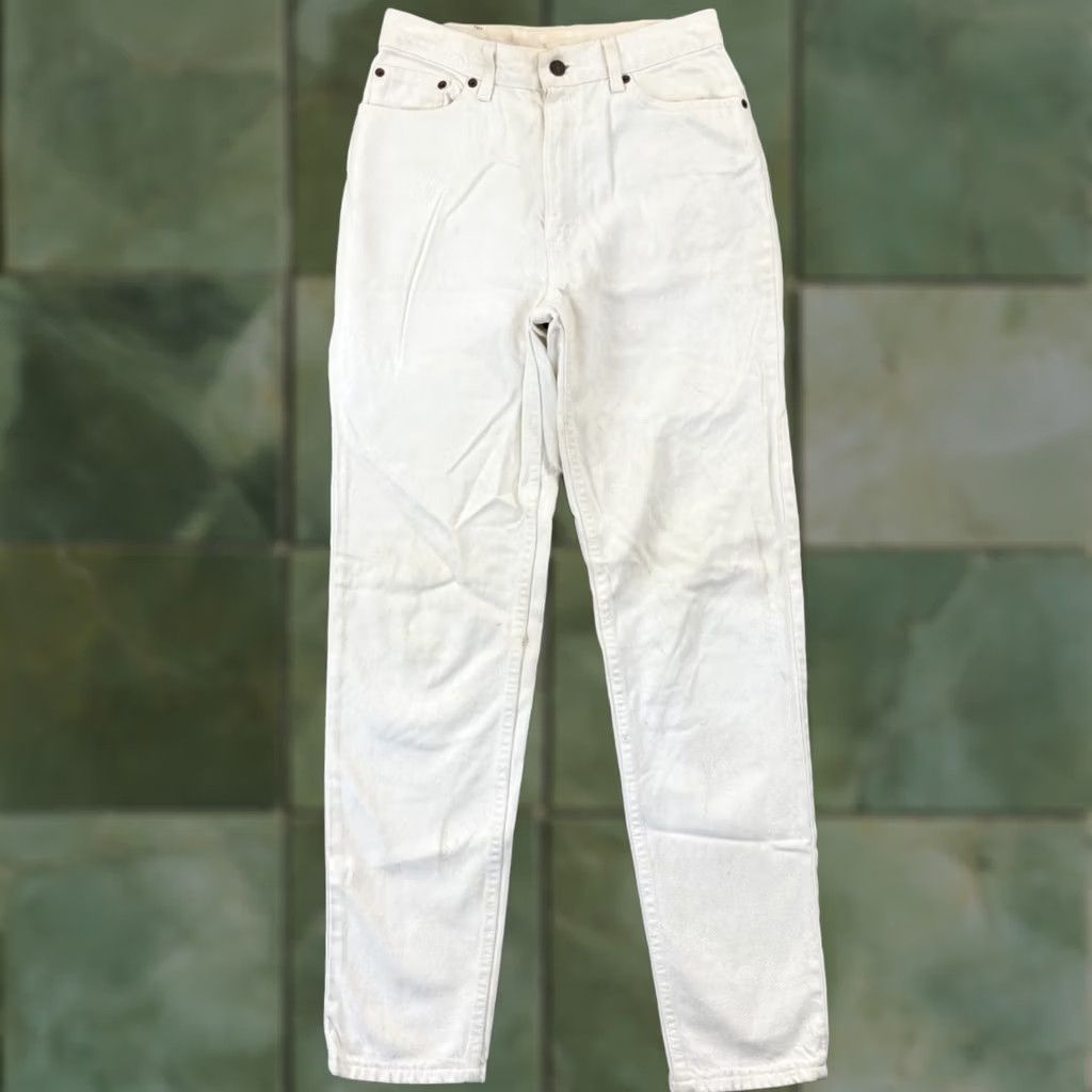 Levi's VINTAGE Levi's 550 Jeans Womens 11 White Denim 90s Relaxed Tapered Leg USA Size 32" / US 10 / IT 46 - 1 Thumbnail